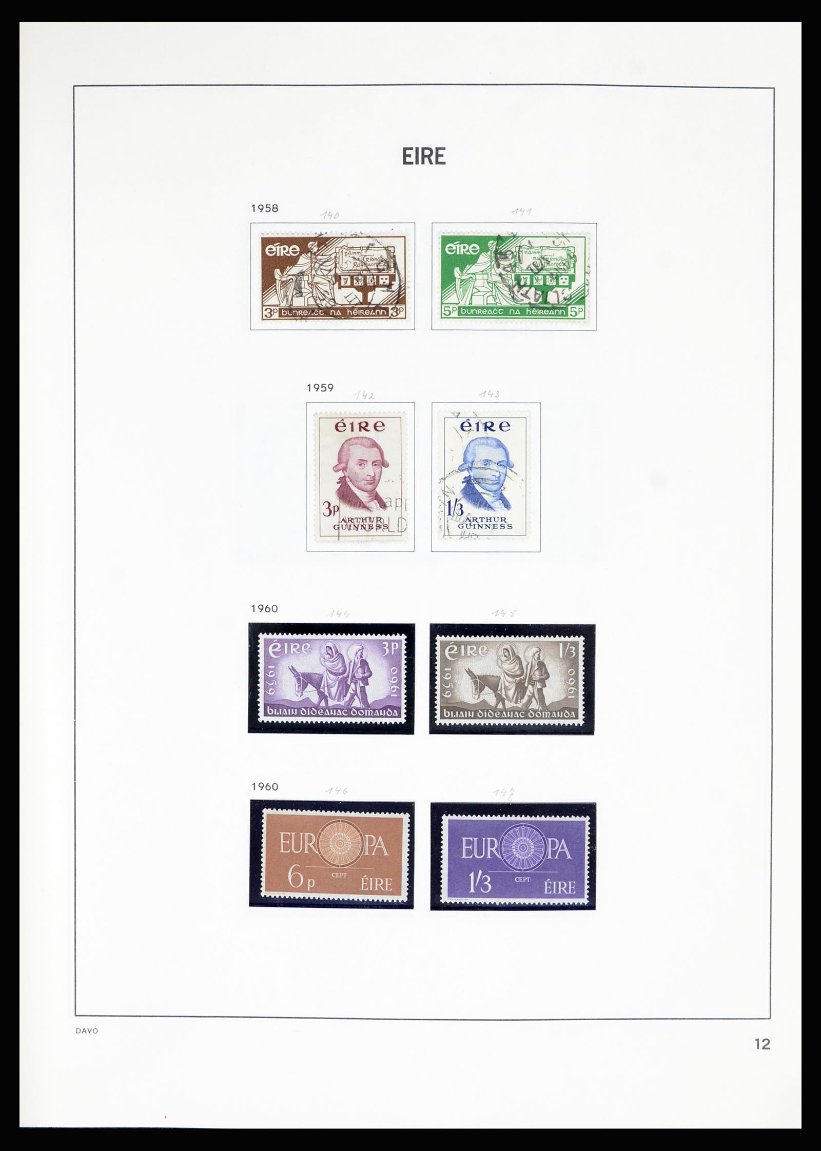 36889 012 - Postzegelverzameling 36889 Ierland en Kanaaleilanden 1922-1980.