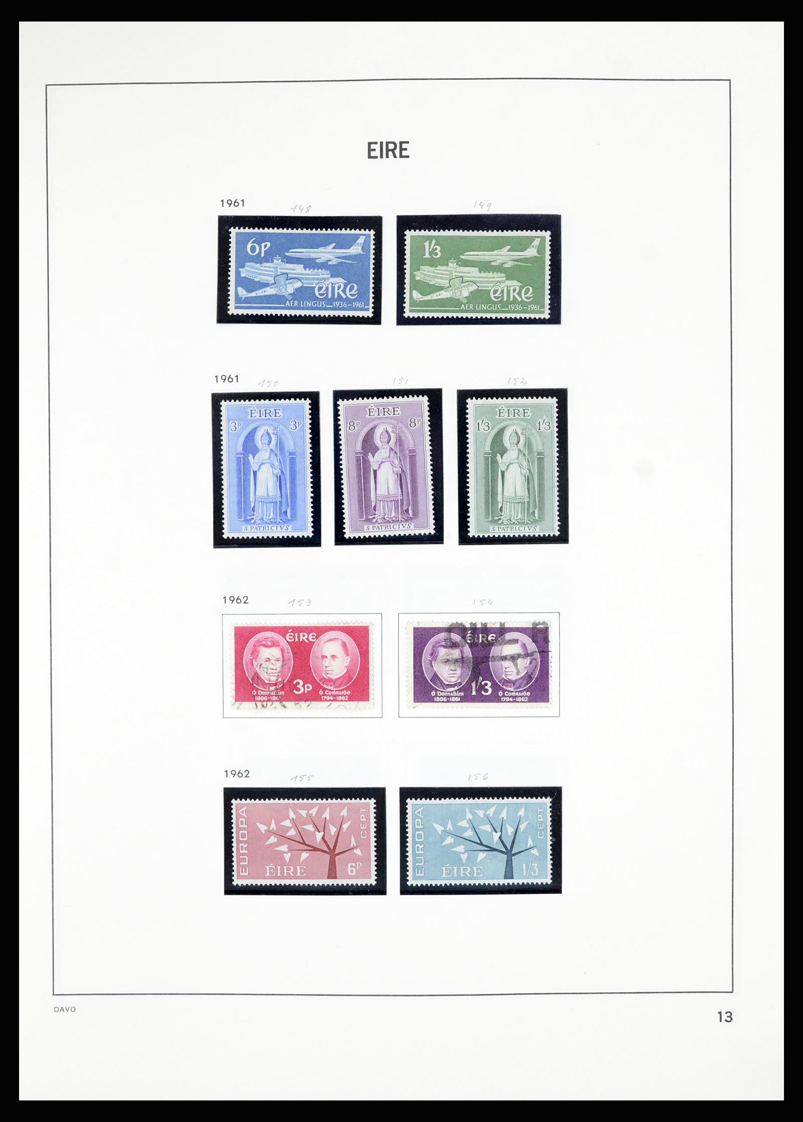 36889 013 - Postzegelverzameling 36889 Ierland en Kanaaleilanden 1922-1980.