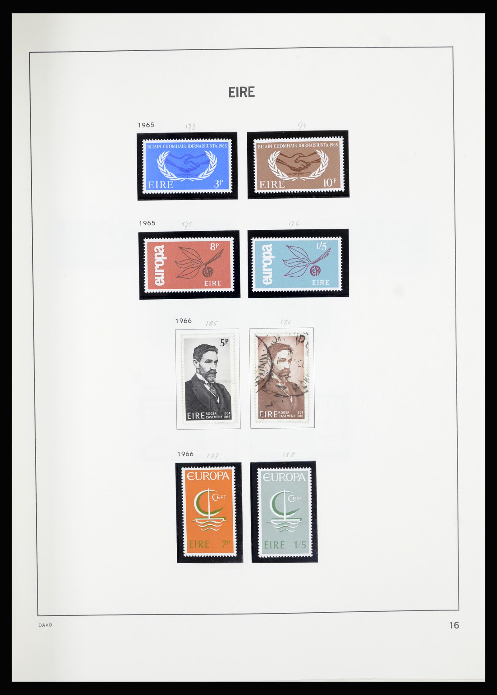 36889 016 - Postzegelverzameling 36889 Ierland en Kanaaleilanden 1922-1980.