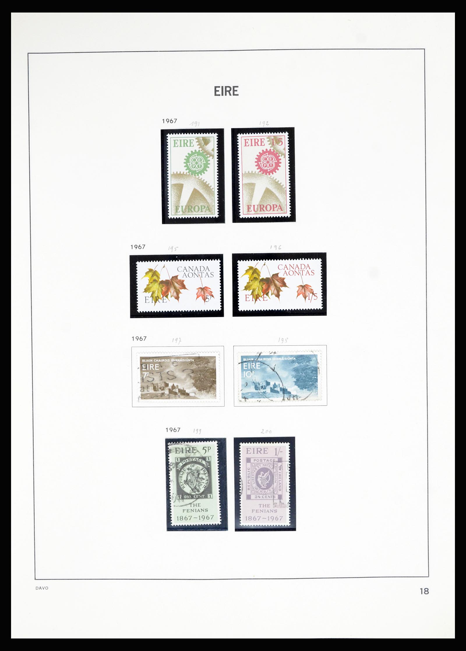 36889 018 - Postzegelverzameling 36889 Ierland en Kanaaleilanden 1922-1980.