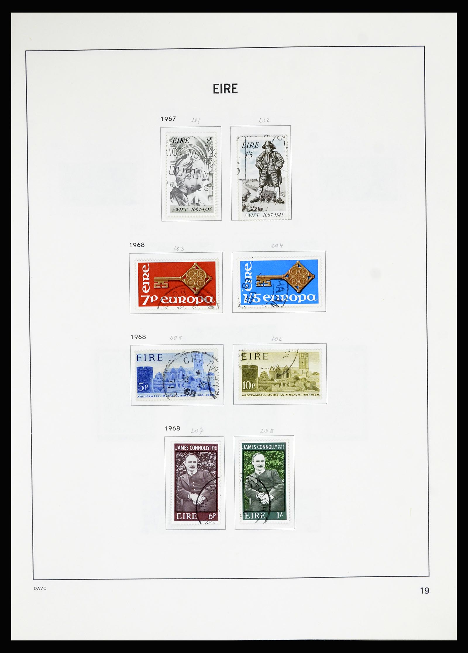 36889 019 - Postzegelverzameling 36889 Ierland en Kanaaleilanden 1922-1980.