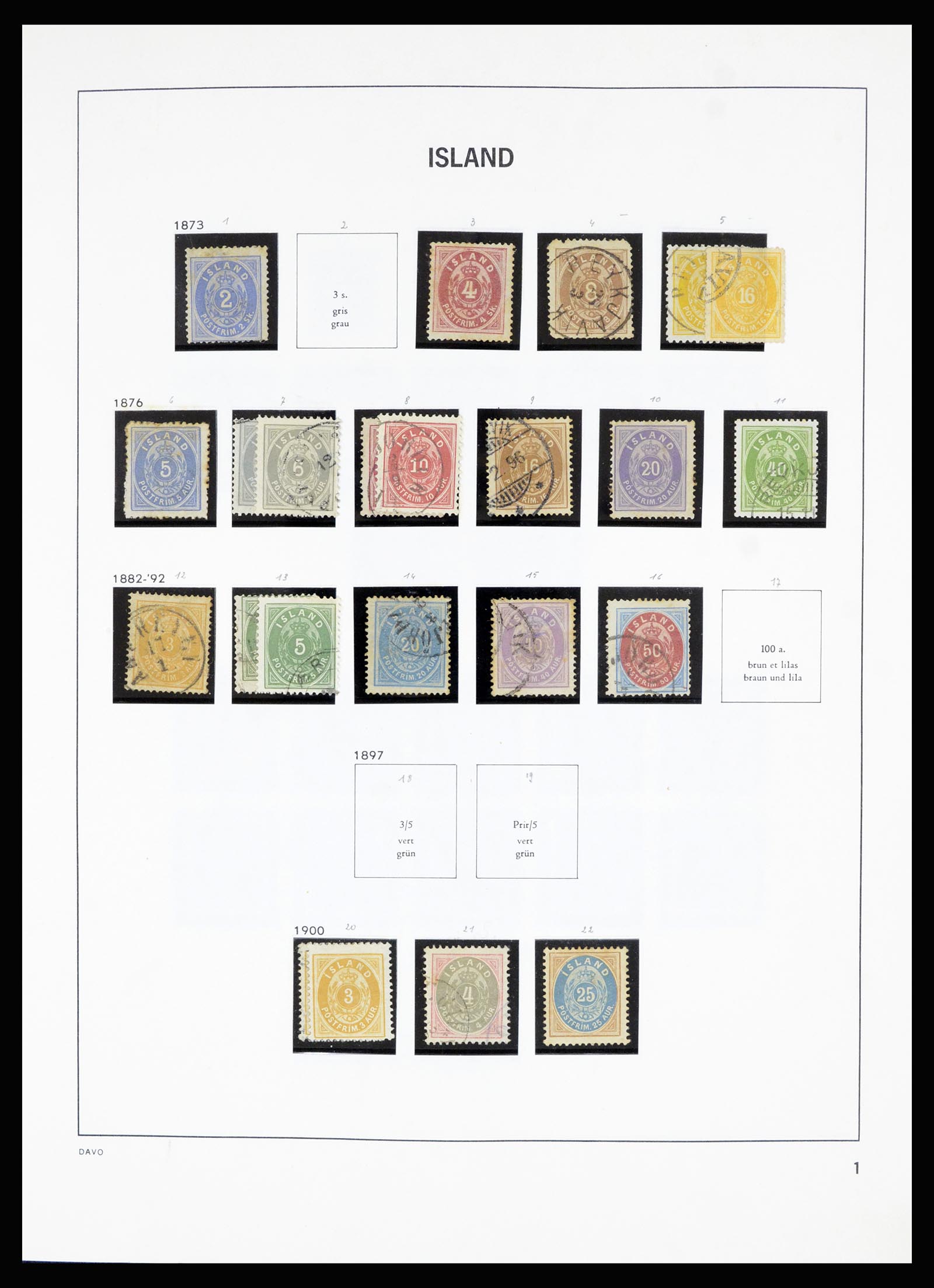 36893 001 - Postzegelverzameling 36893 IJsland 1873-1980.