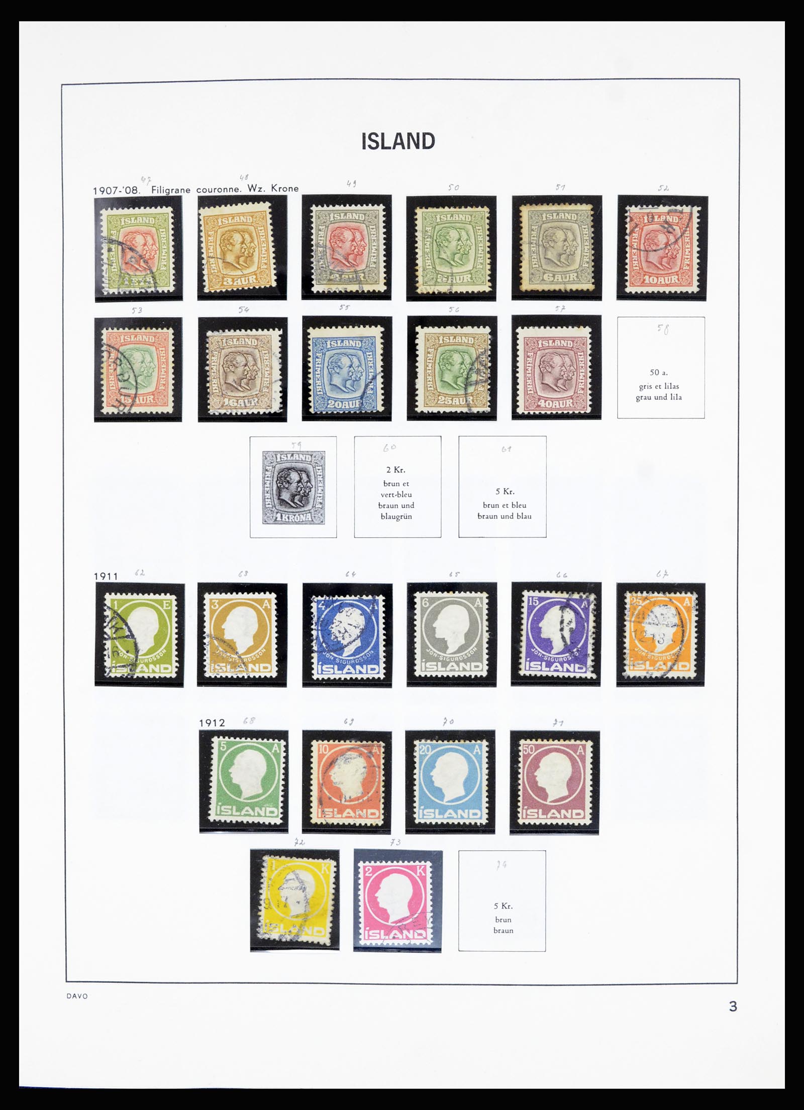 36893 003 - Postzegelverzameling 36893 IJsland 1873-1980.