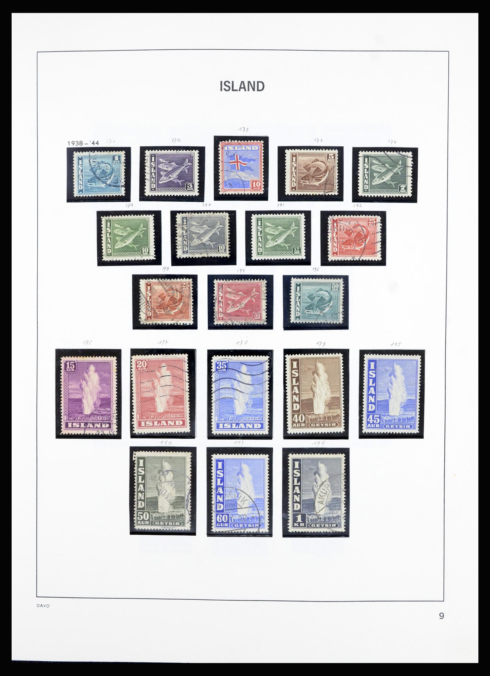 36893 009 - Postzegelverzameling 36893 IJsland 1873-1980.