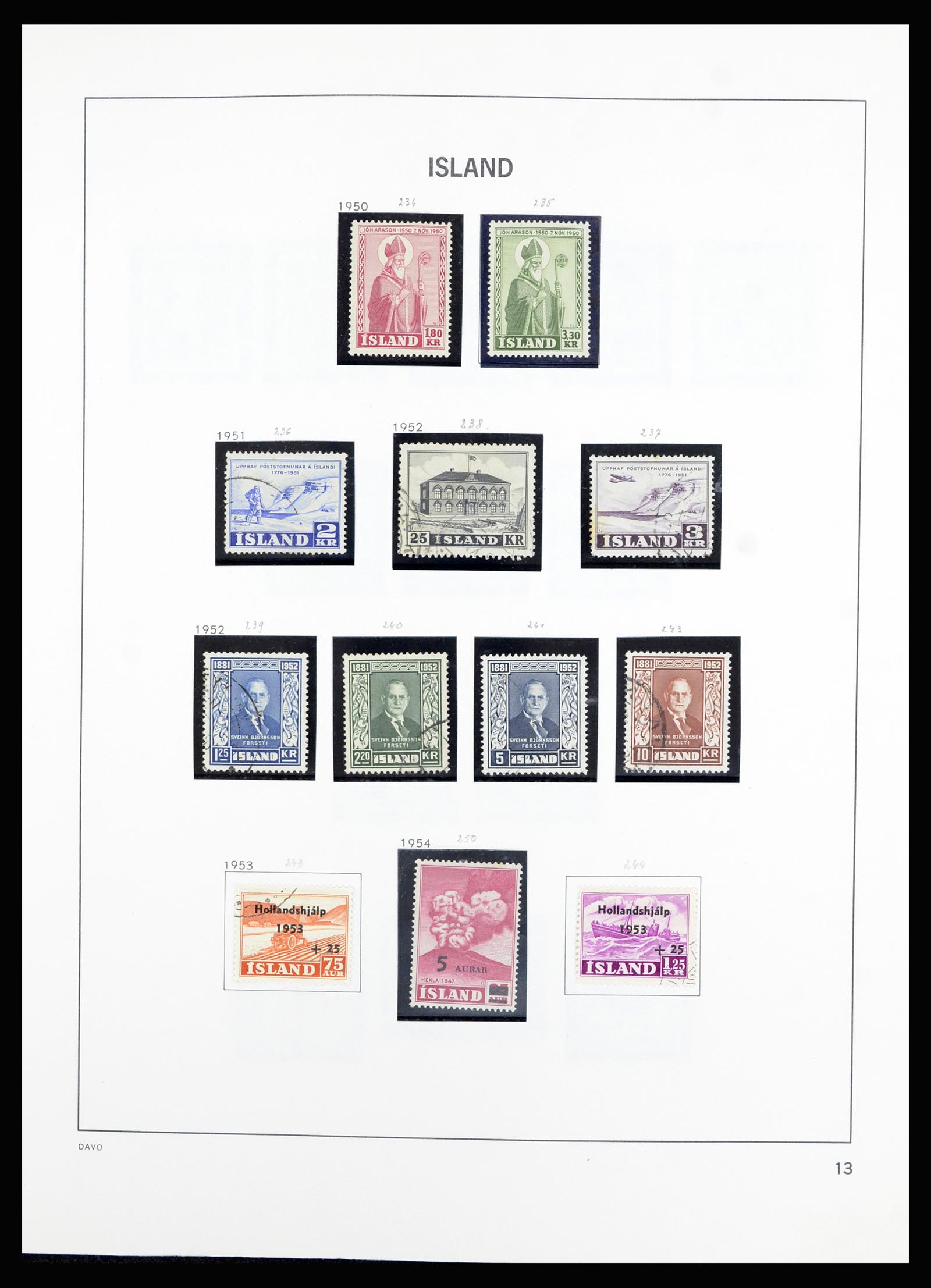 36893 014 - Postzegelverzameling 36893 IJsland 1873-1980.