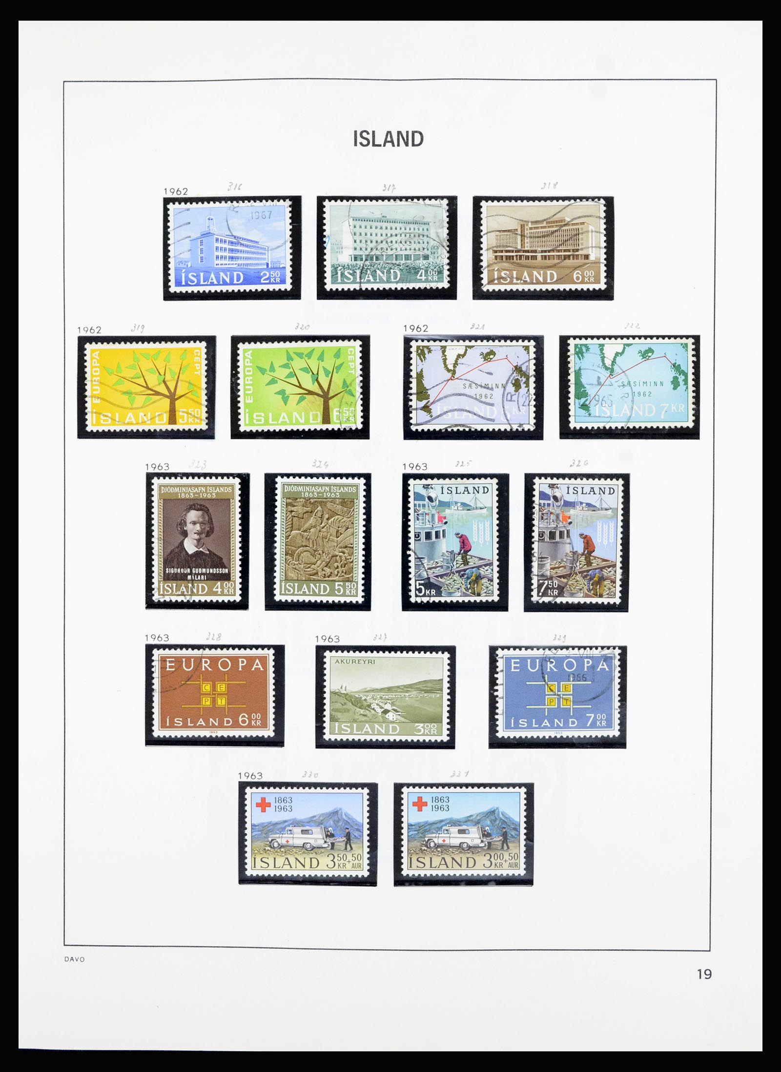 36893 020 - Postzegelverzameling 36893 IJsland 1873-1980.
