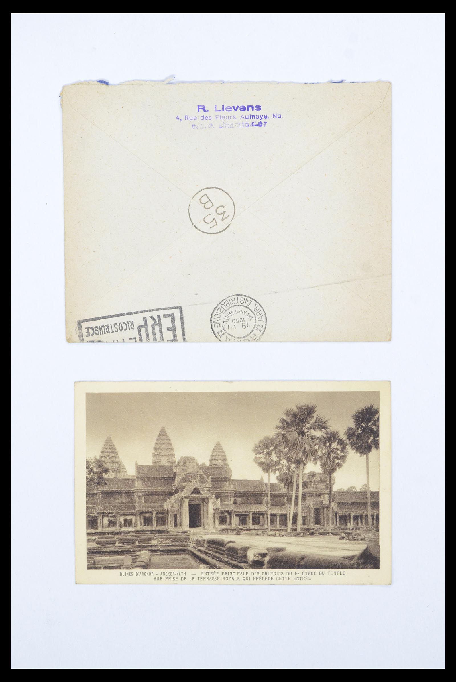 36894 002 - Postzegelverzameling 36894 Frankrik en koloniën brieven 1885-1950.