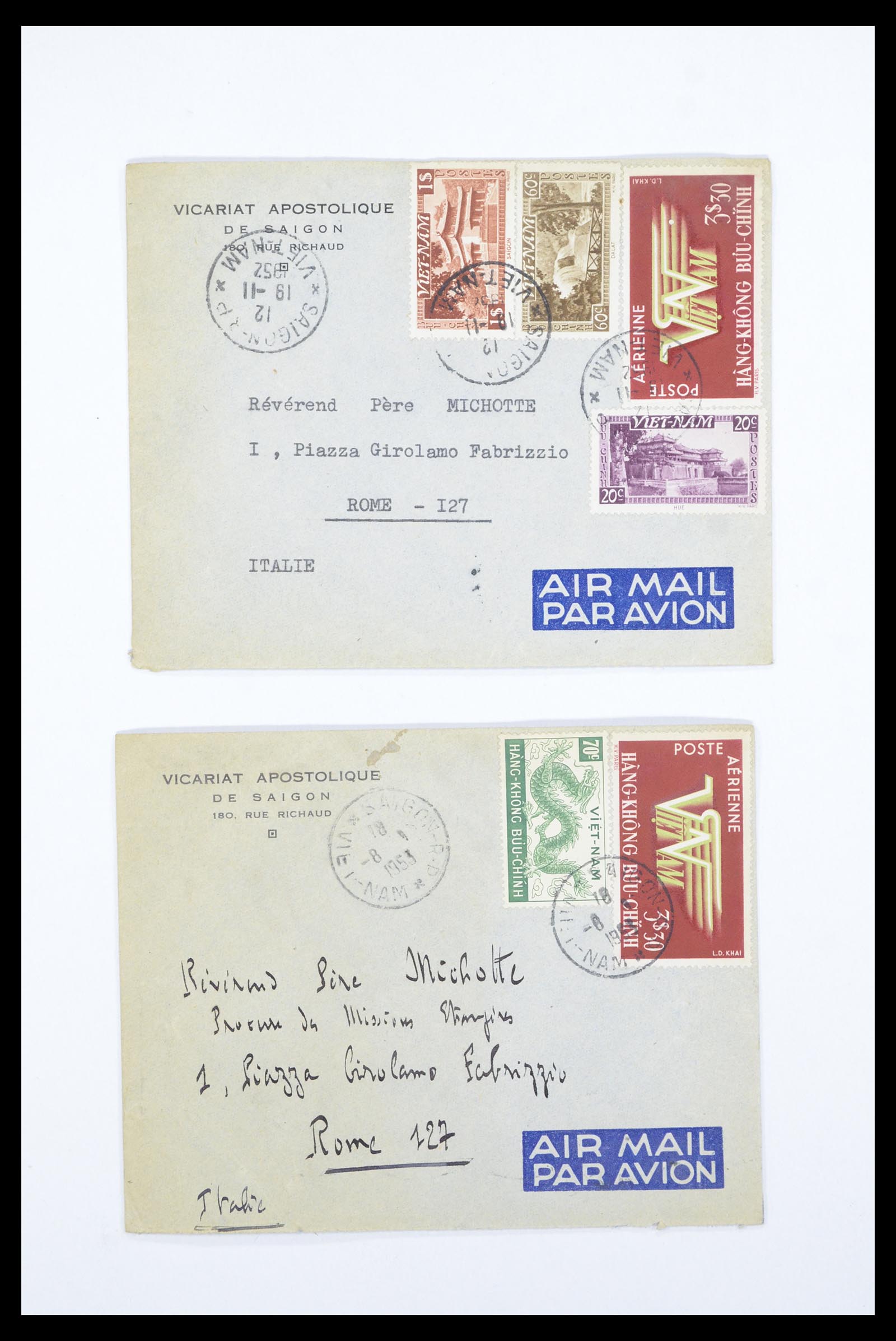 36894 005 - Postzegelverzameling 36894 Frankrik en koloniën brieven 1885-1950.