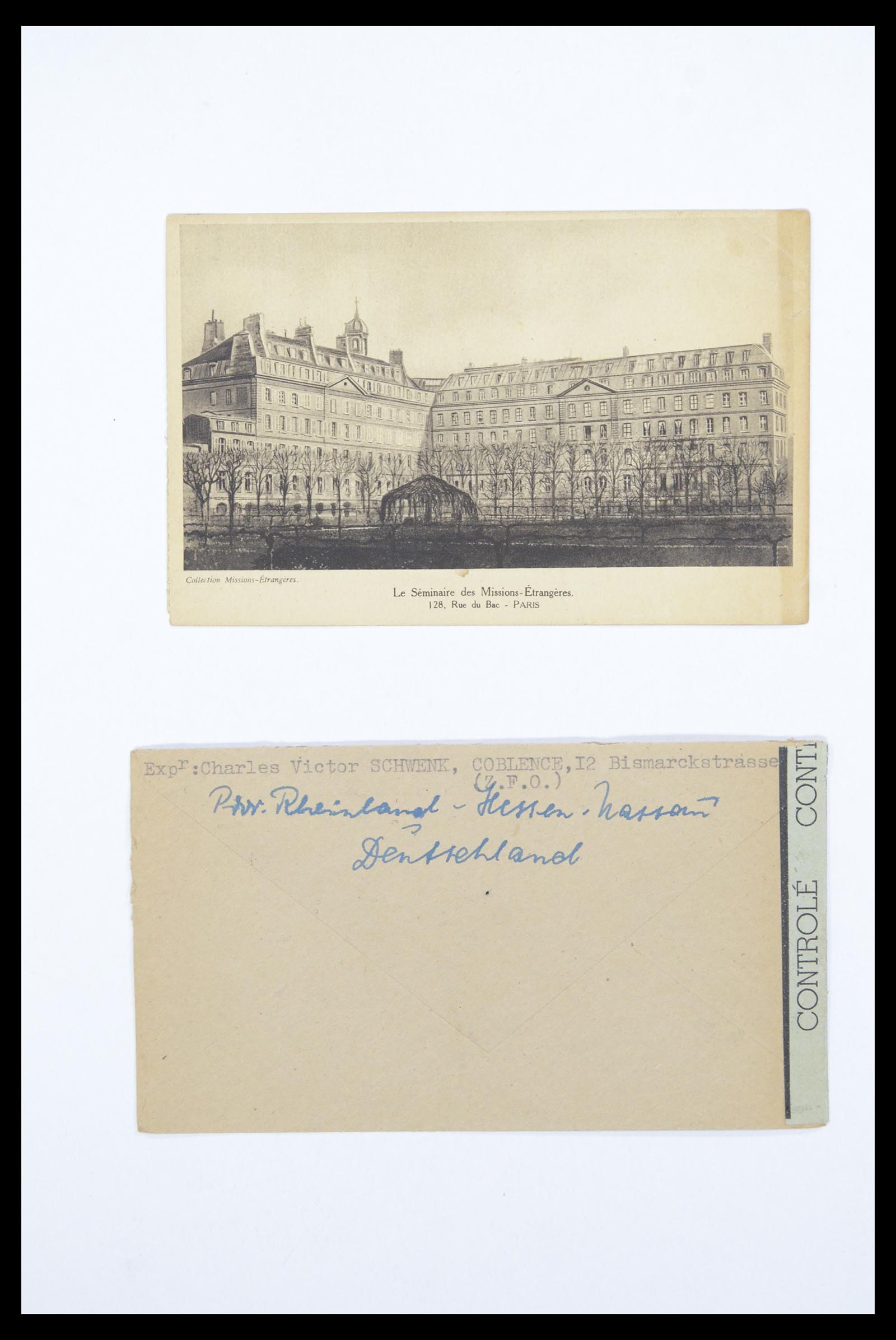 36894 008 - Postzegelverzameling 36894 Frankrik en koloniën brieven 1885-1950.