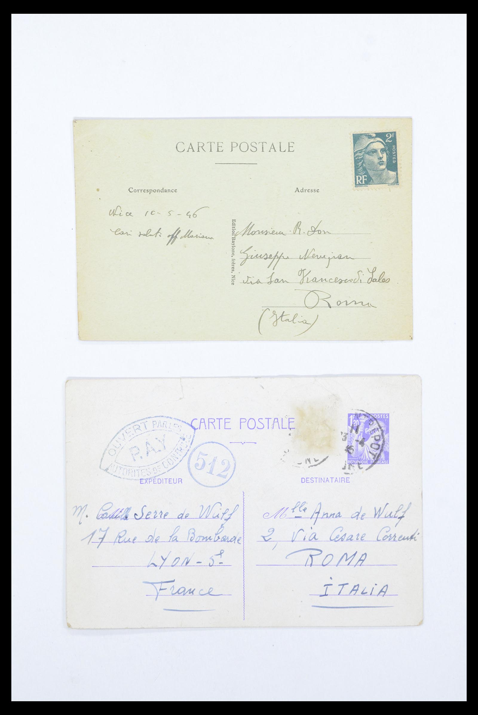 36894 011 - Postzegelverzameling 36894 Frankrik en koloniën brieven 1885-1950.