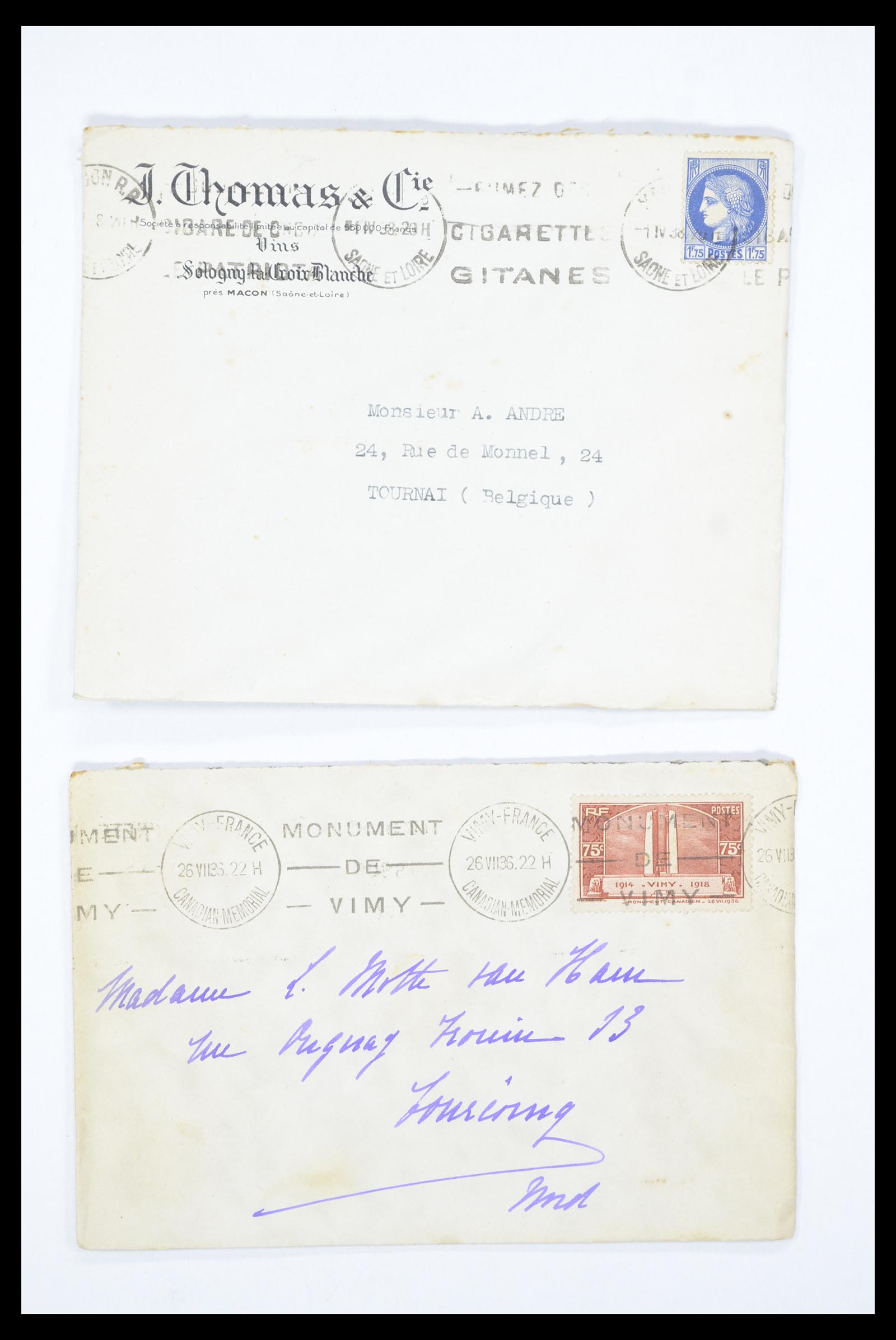 36894 019 - Postzegelverzameling 36894 Frankrik en koloniën brieven 1885-1950.