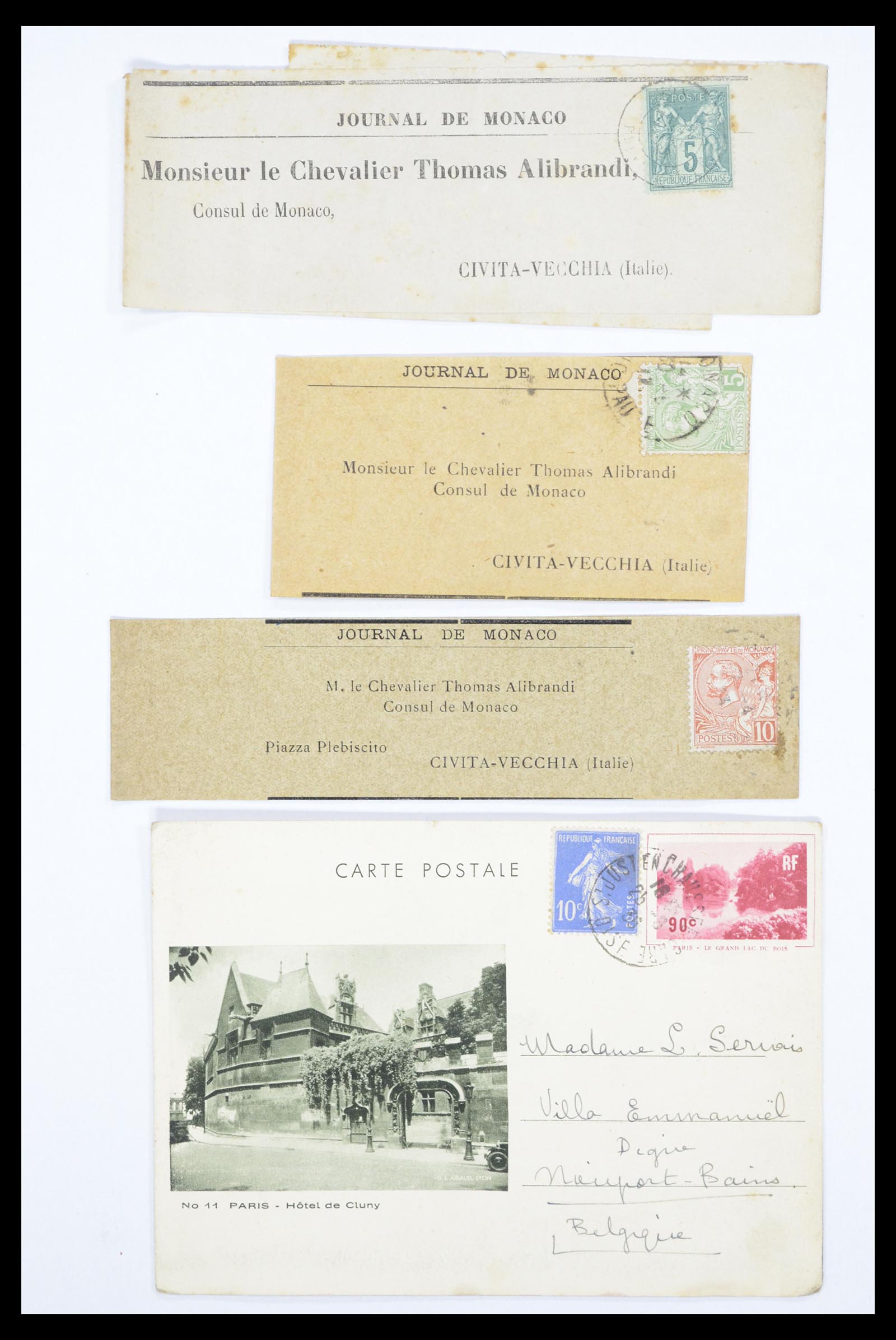 36894 023 - Postzegelverzameling 36894 Frankrik en koloniën brieven 1885-1950.