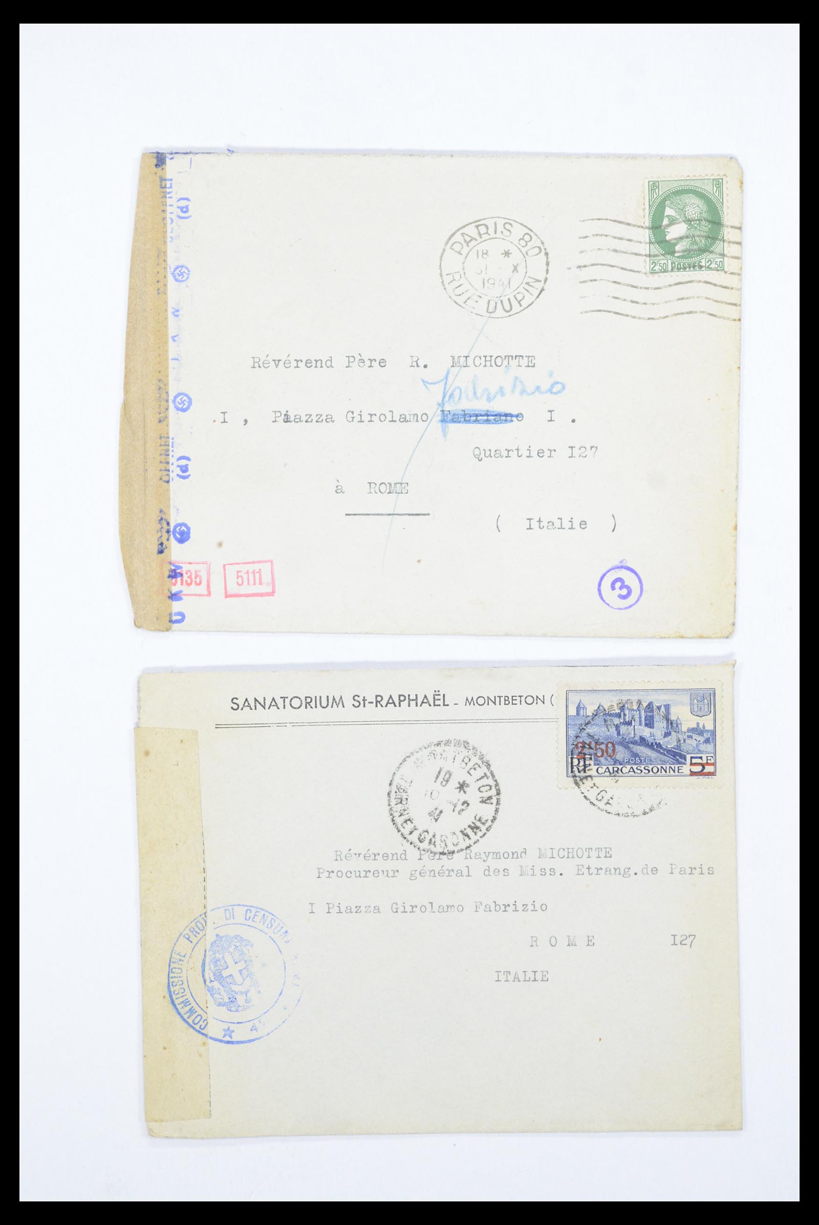 36894 029 - Postzegelverzameling 36894 Frankrik en koloniën brieven 1885-1950.