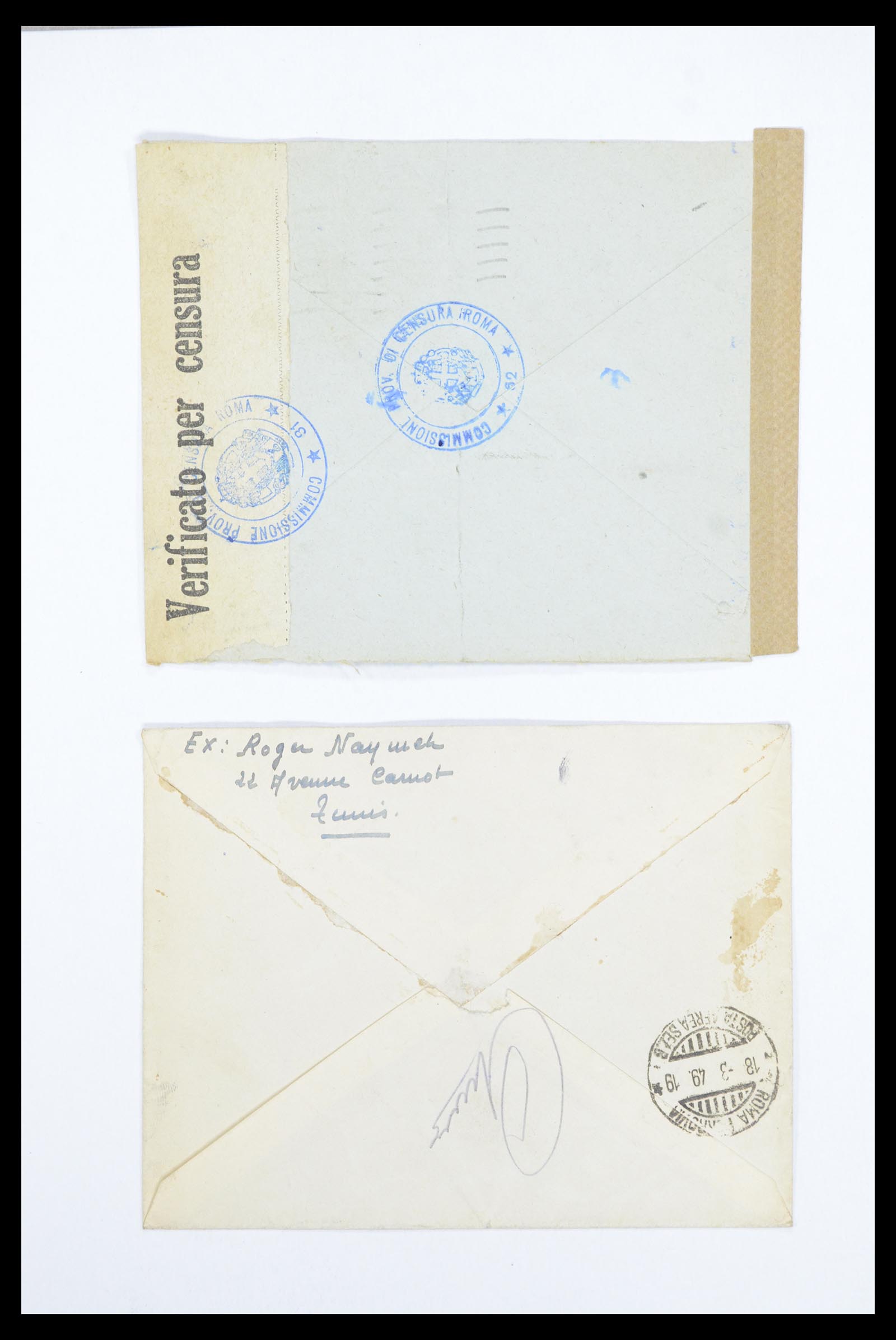 36894 032 - Postzegelverzameling 36894 Frankrik en koloniën brieven 1885-1950.