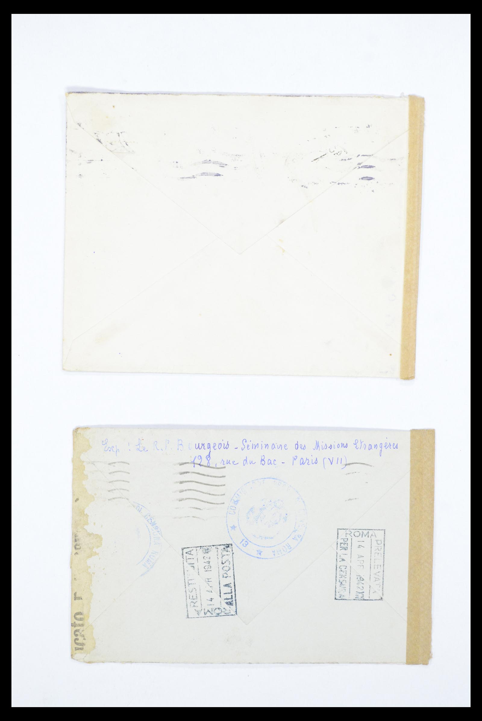 36894 034 - Postzegelverzameling 36894 Frankrik en koloniën brieven 1885-1950.