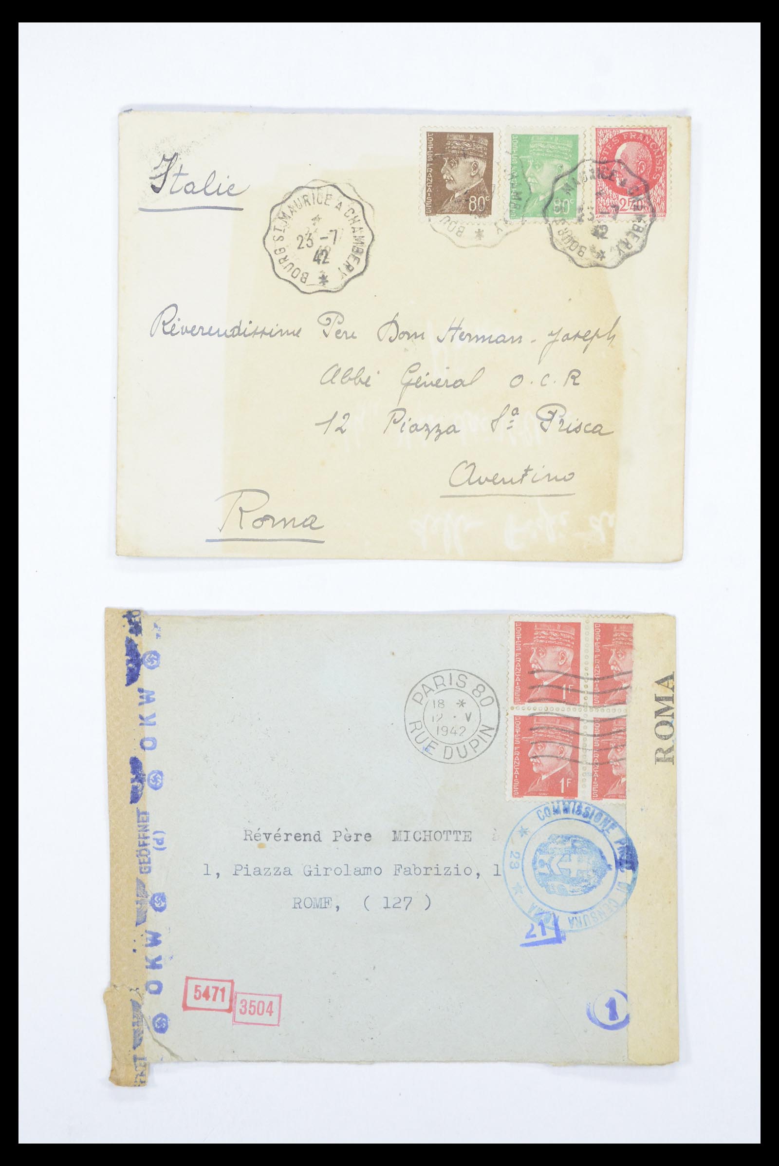 36894 035 - Postzegelverzameling 36894 Frankrik en koloniën brieven 1885-1950.