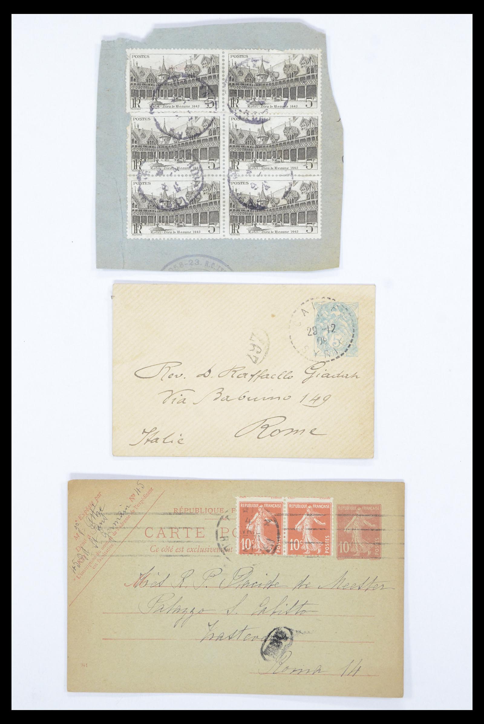 36894 037 - Postzegelverzameling 36894 Frankrik en koloniën brieven 1885-1950.