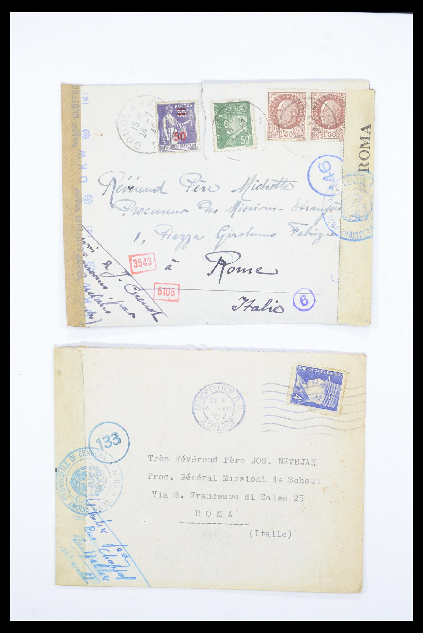36894 039 - Postzegelverzameling 36894 Frankrik en koloniën brieven 1885-1950.