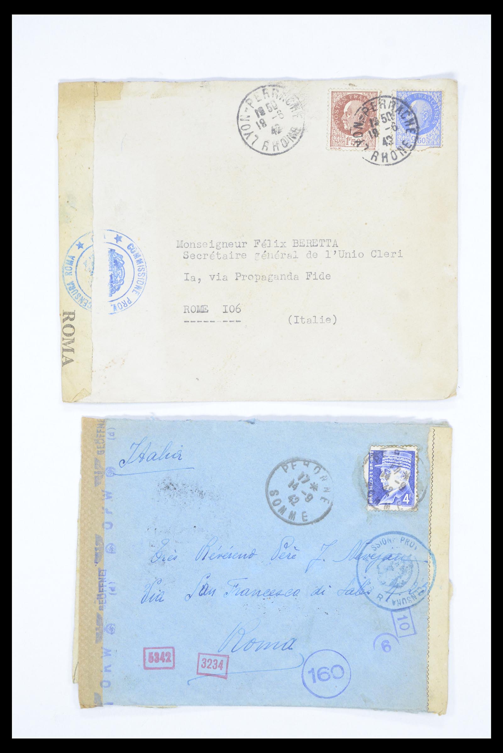 36894 043 - Postzegelverzameling 36894 Frankrik en koloniën brieven 1885-1950.