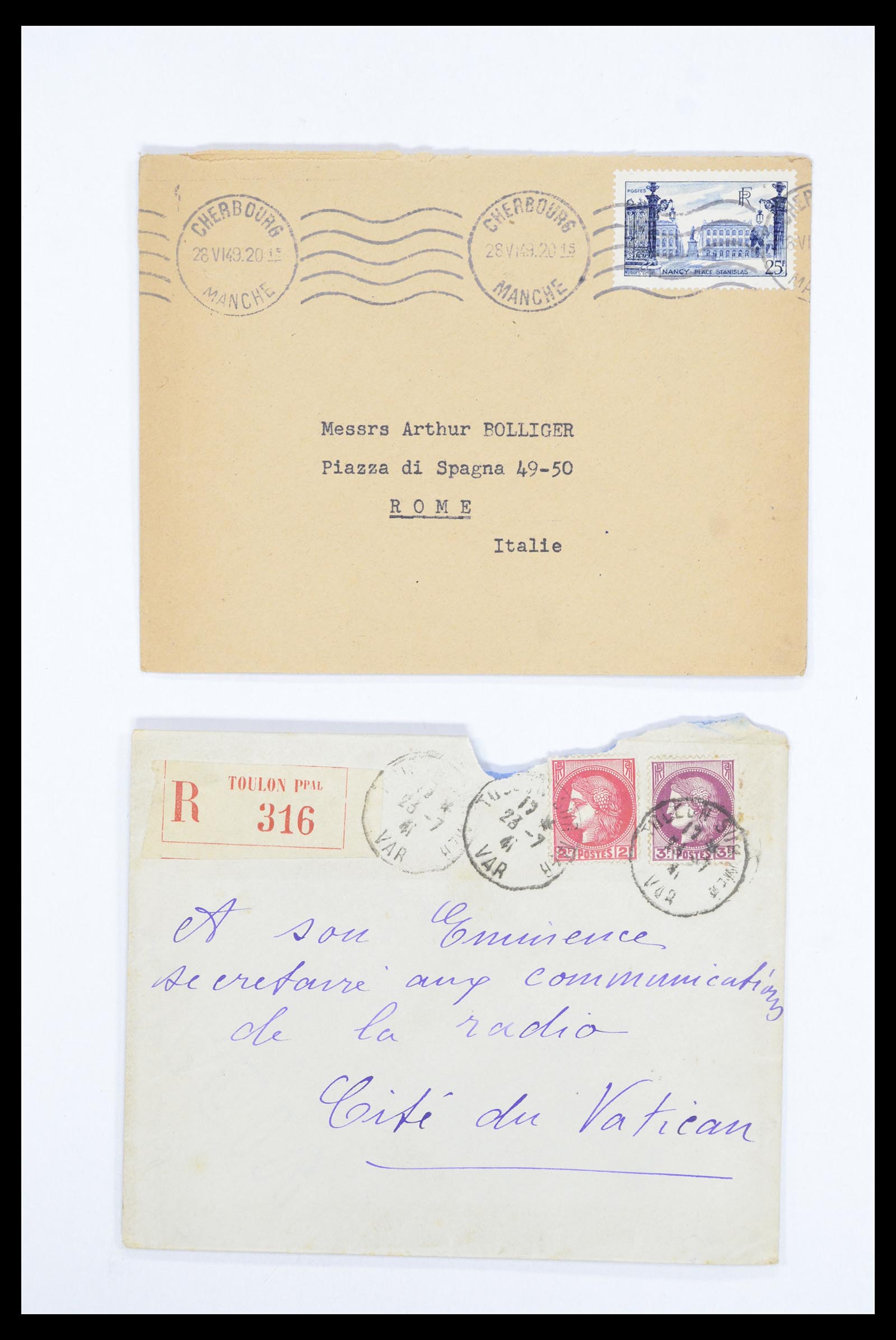 36894 049 - Postzegelverzameling 36894 Frankrik en koloniën brieven 1885-1950.