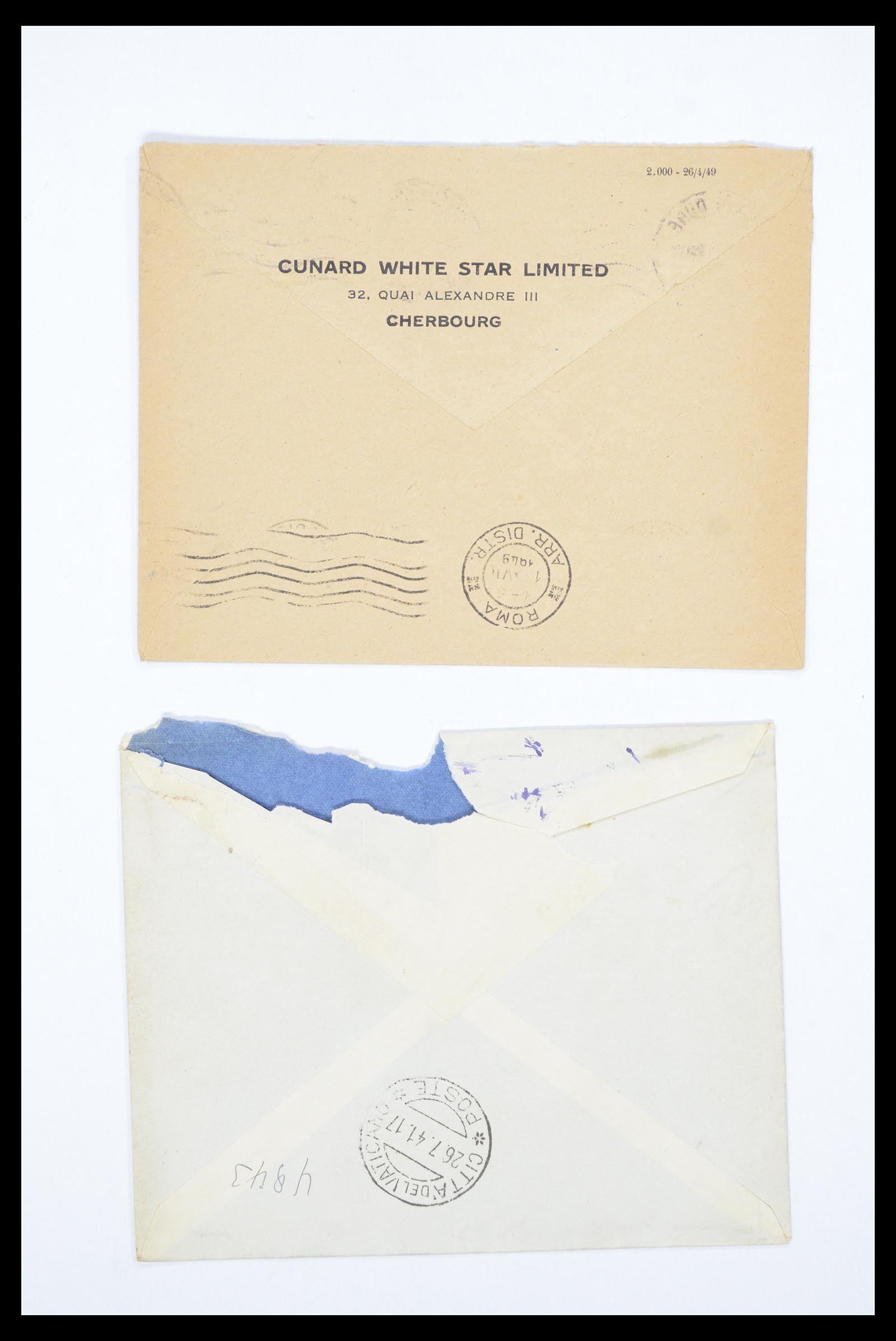 36894 050 - Postzegelverzameling 36894 Frankrik en koloniën brieven 1885-1950.