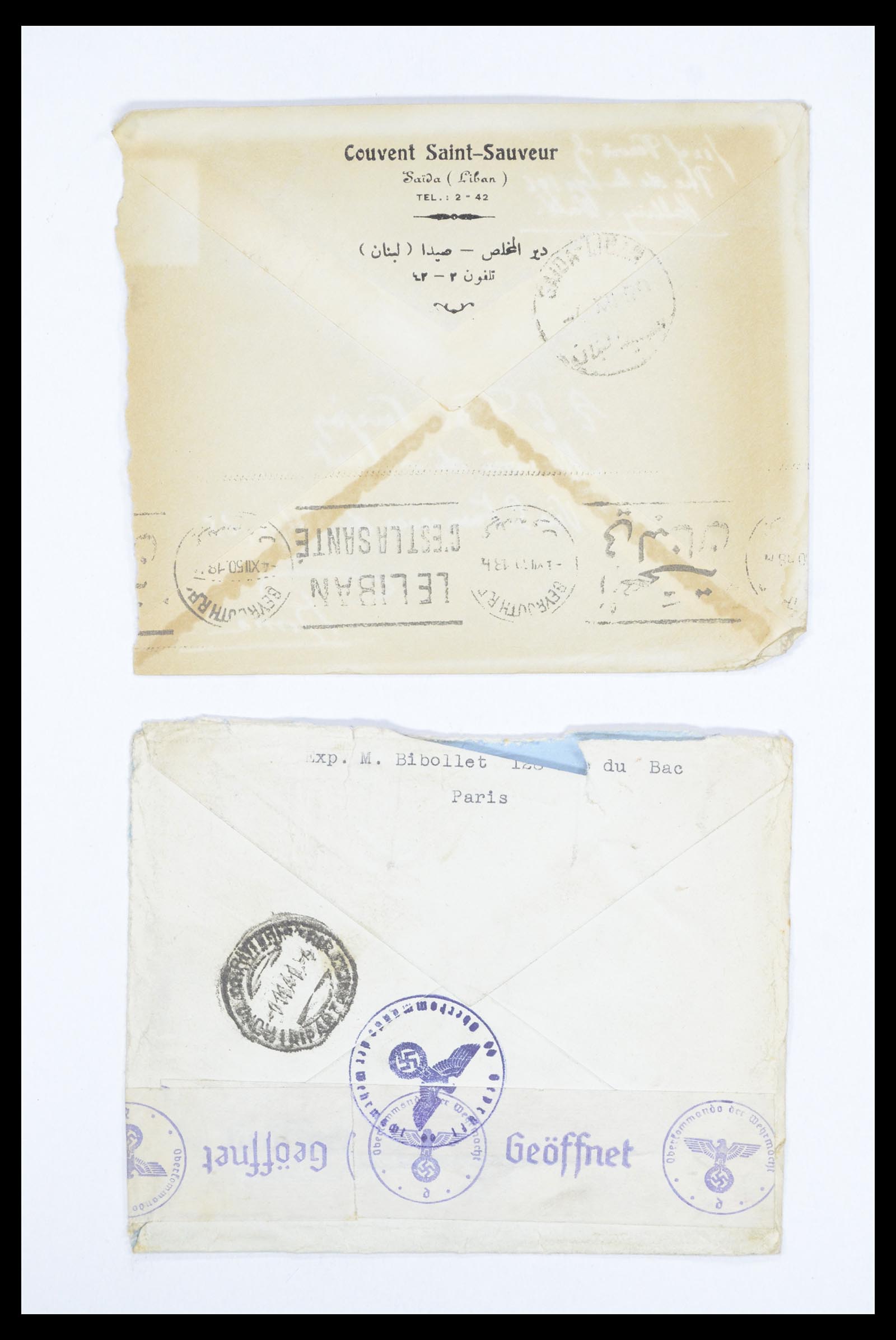 36894 052 - Postzegelverzameling 36894 Frankrik en koloniën brieven 1885-1950.