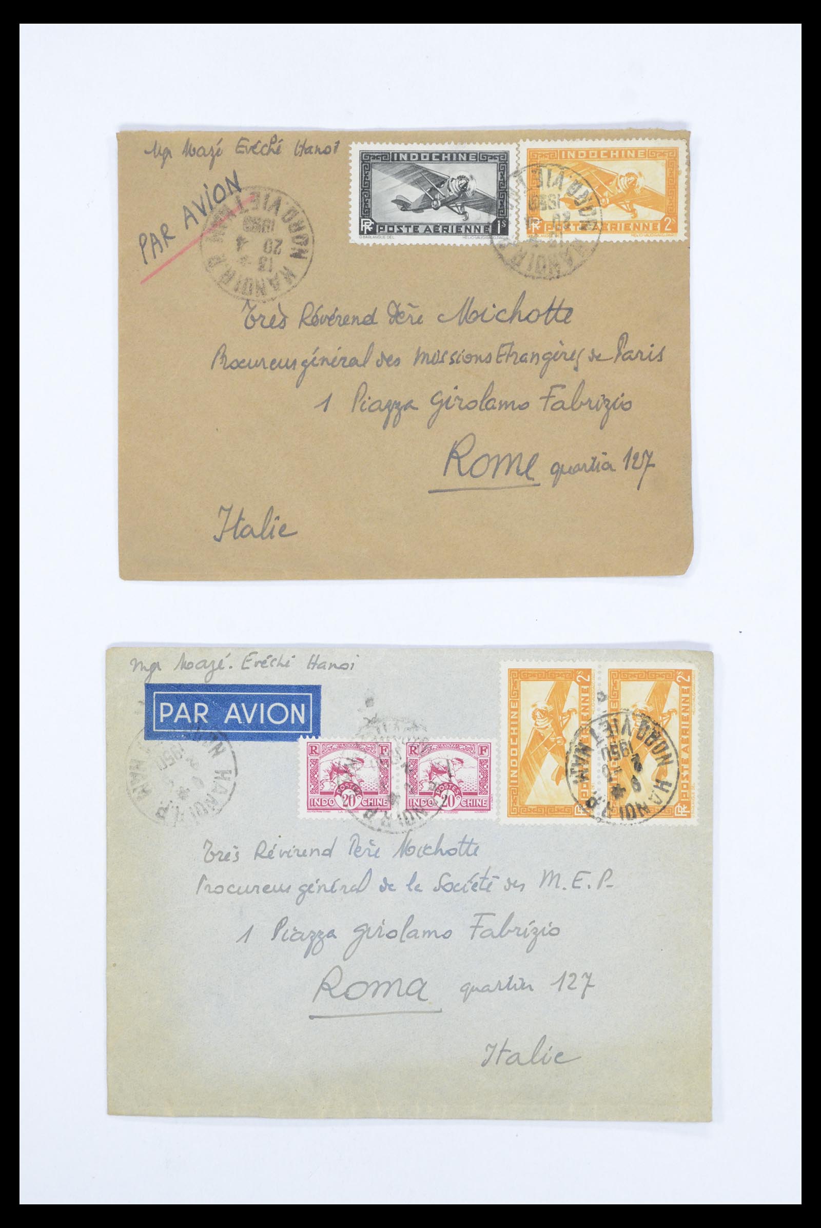36894 059 - Postzegelverzameling 36894 Frankrik en koloniën brieven 1885-1950.
