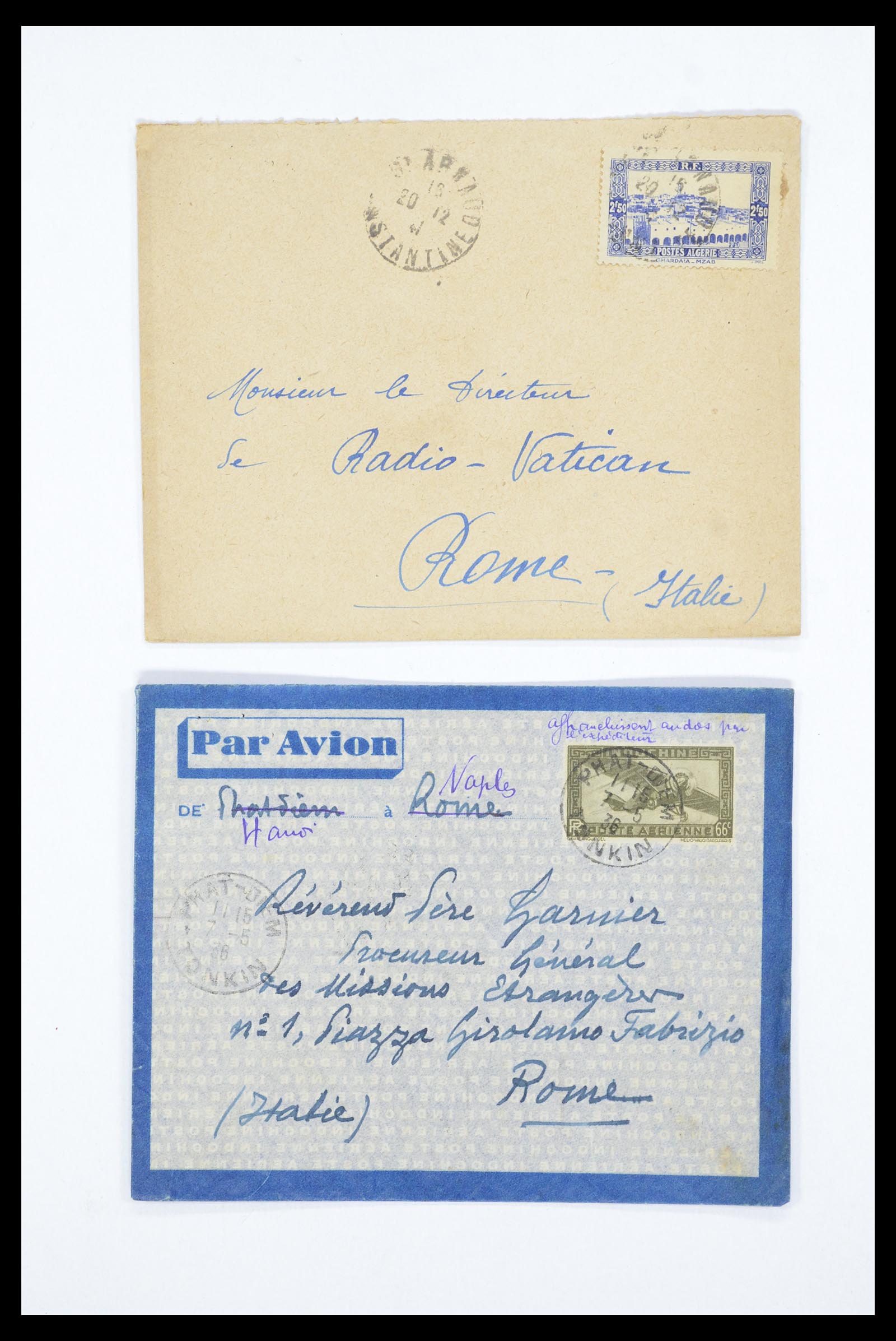 36894 083 - Postzegelverzameling 36894 Frankrik en koloniën brieven 1885-1950.