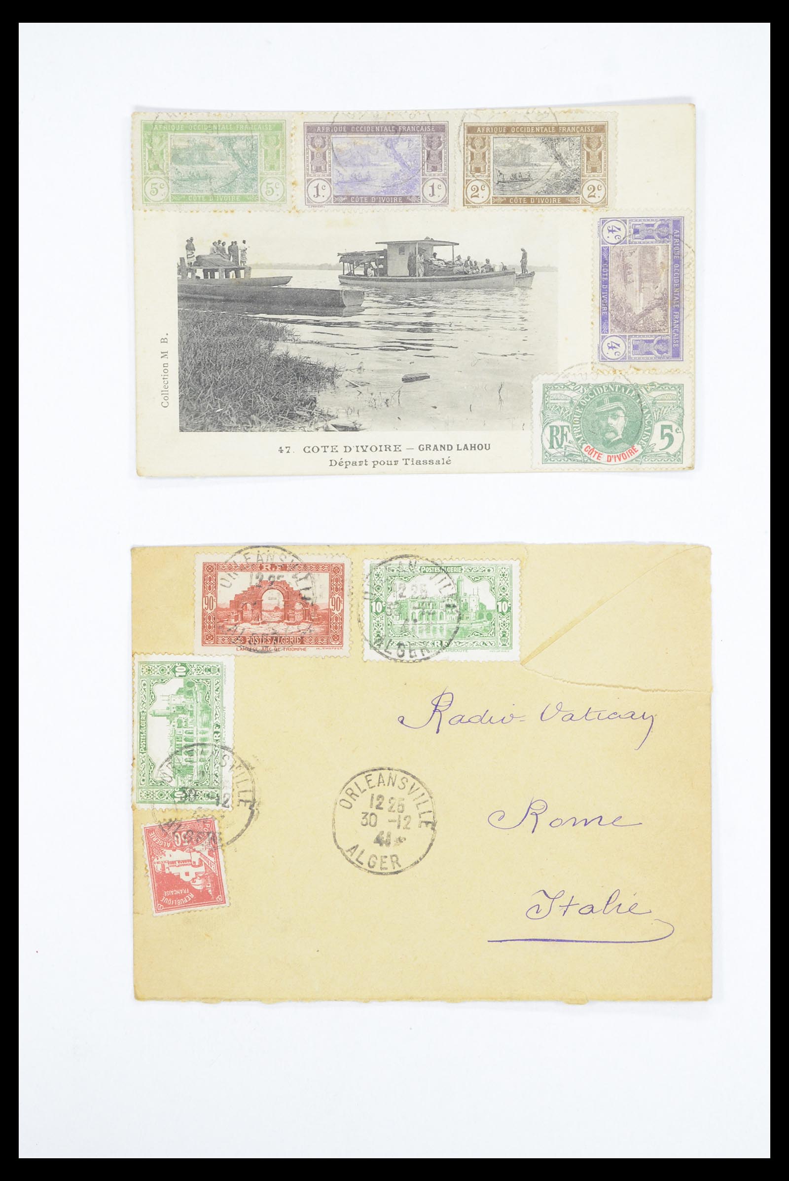 36894 085 - Postzegelverzameling 36894 Frankrik en koloniën brieven 1885-1950.