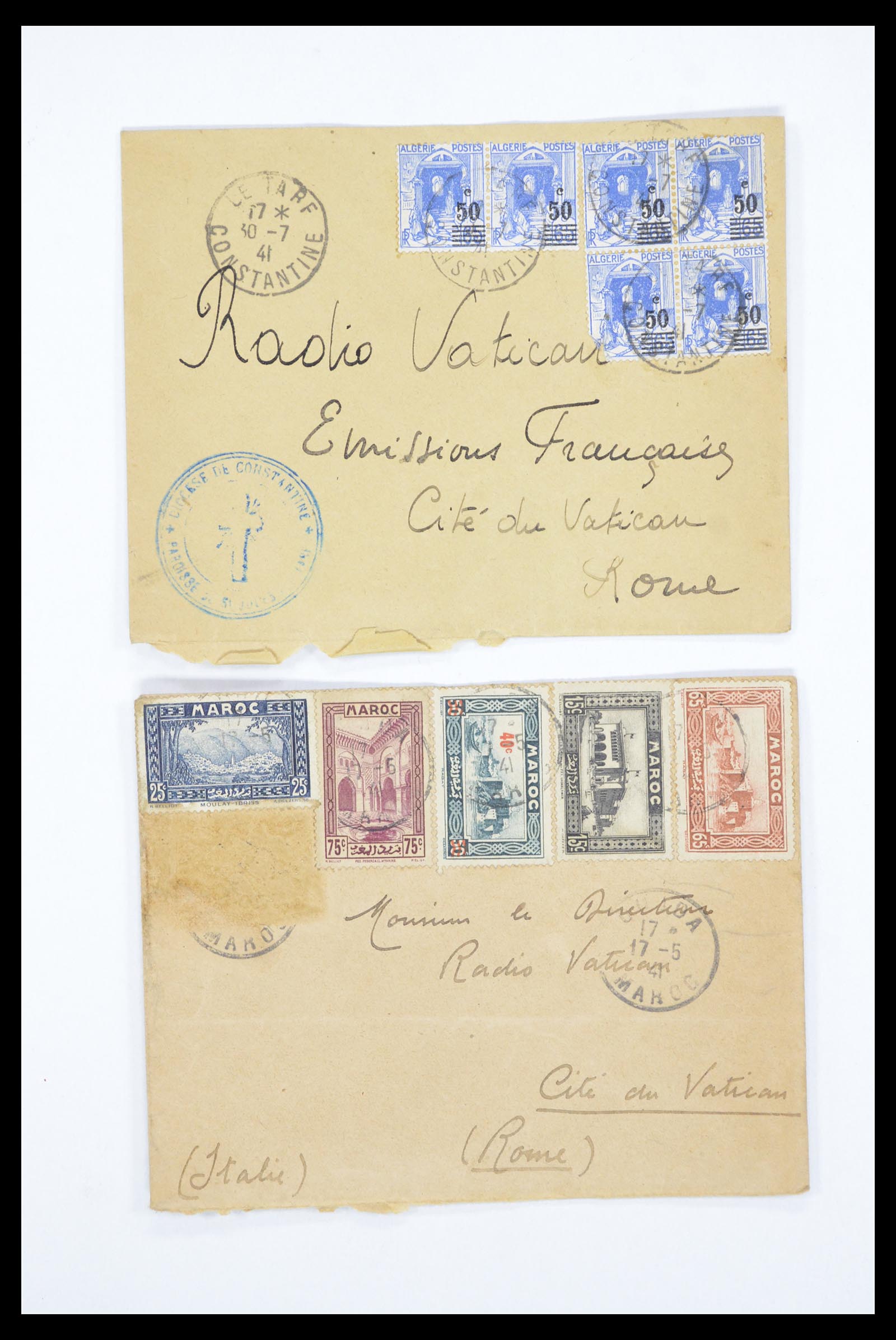 36894 087 - Postzegelverzameling 36894 Frankrik en koloniën brieven 1885-1950.