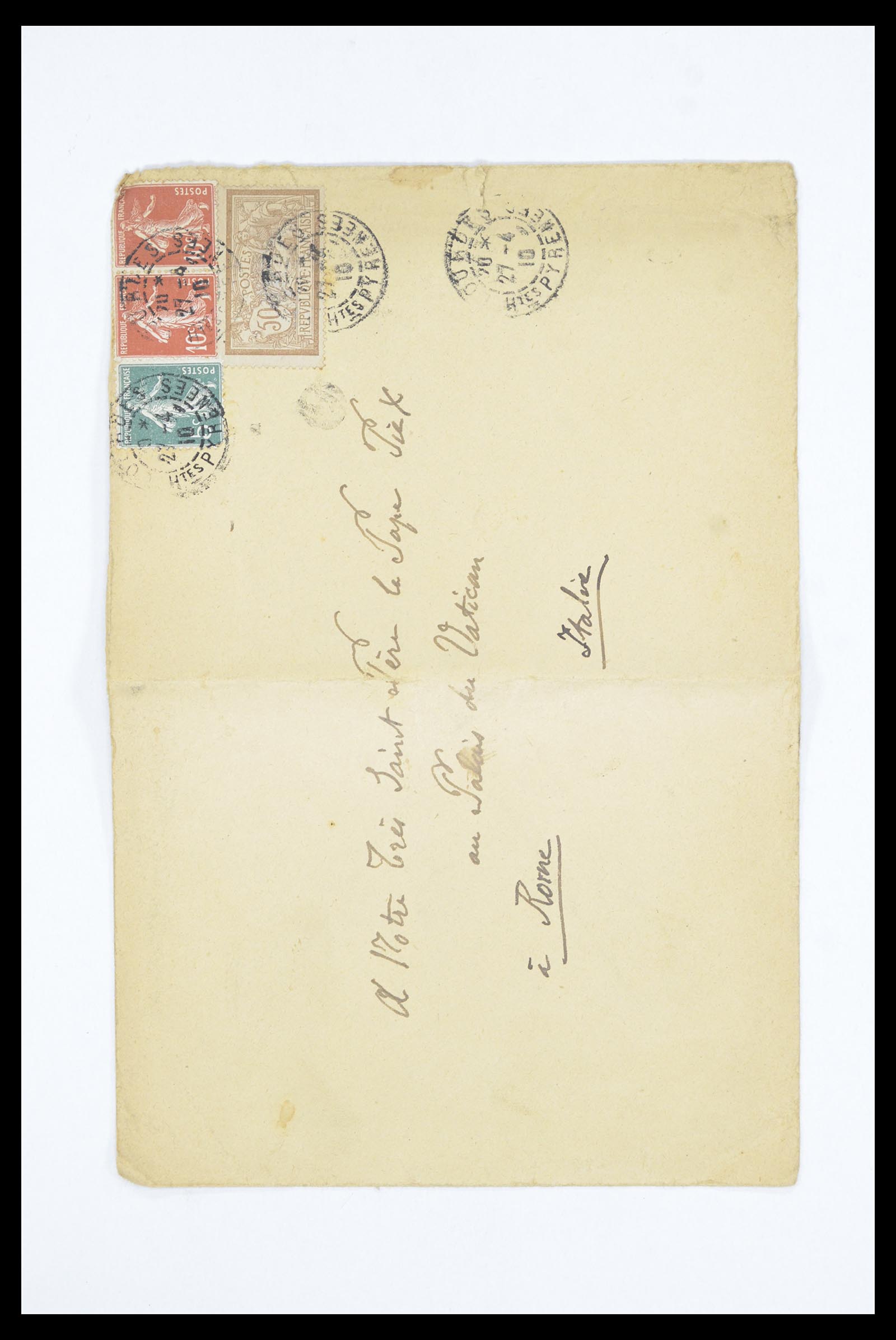 36894 093 - Postzegelverzameling 36894 Frankrik en koloniën brieven 1885-1950.
