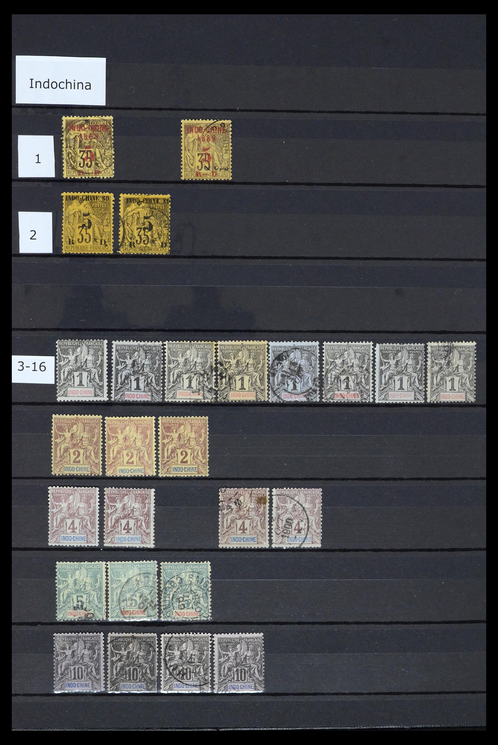 36895 002 - Postzegelverzameling 36895 Franse koloniën 1886-1959.