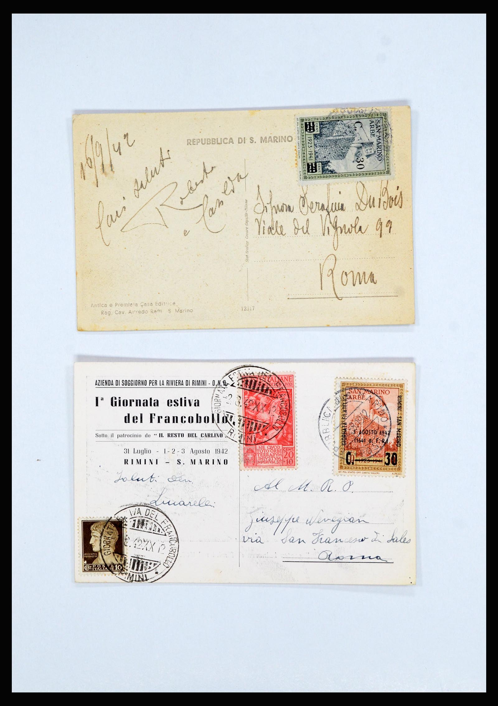 36896 007 - Postzegelverzameling 36896 Italië en koloniën brieven 1891-1955.