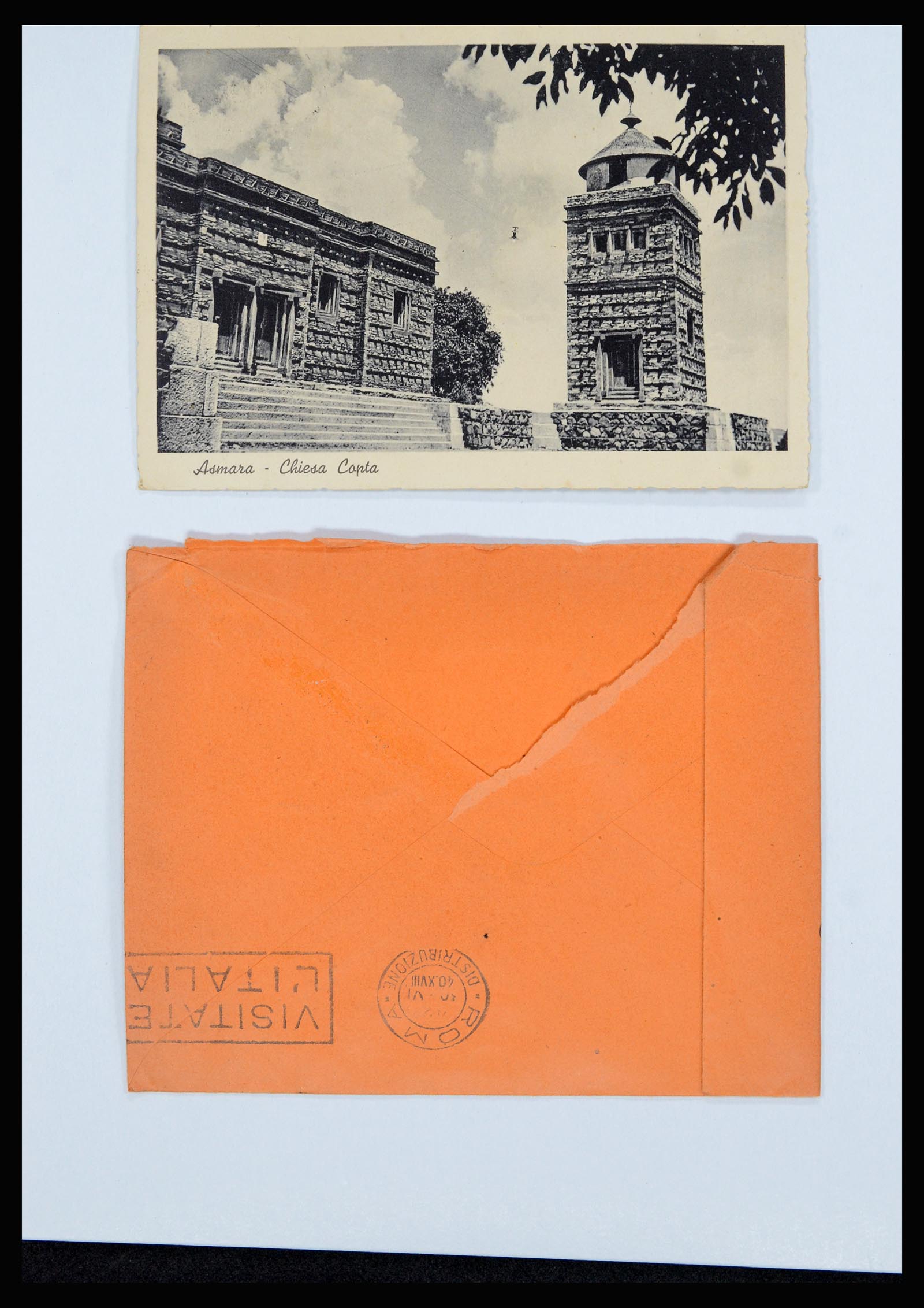 36896 023 - Postzegelverzameling 36896 Italië en koloniën brieven 1891-1955.