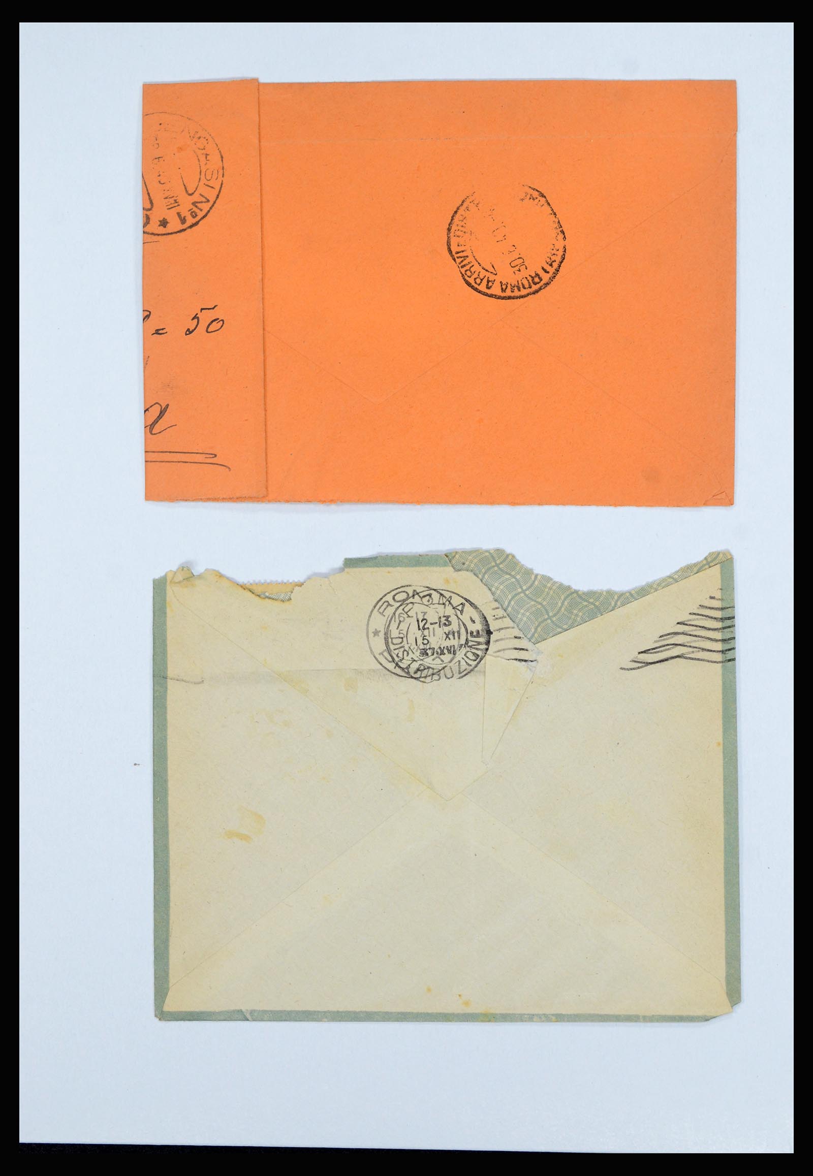 36896 025 - Postzegelverzameling 36896 Italië en koloniën brieven 1891-1955.