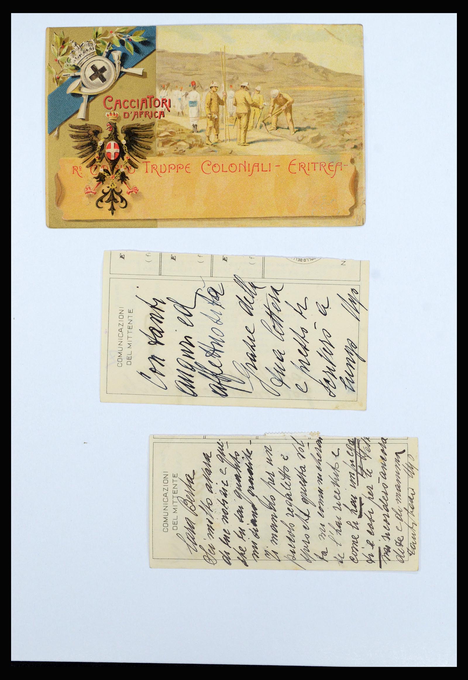 36896 029 - Postzegelverzameling 36896 Italië en koloniën brieven 1891-1955.