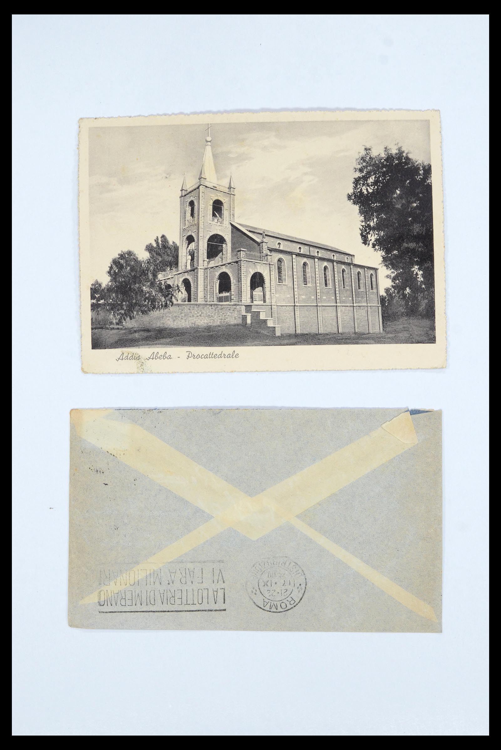 36896 033 - Postzegelverzameling 36896 Italië en koloniën brieven 1891-1955.