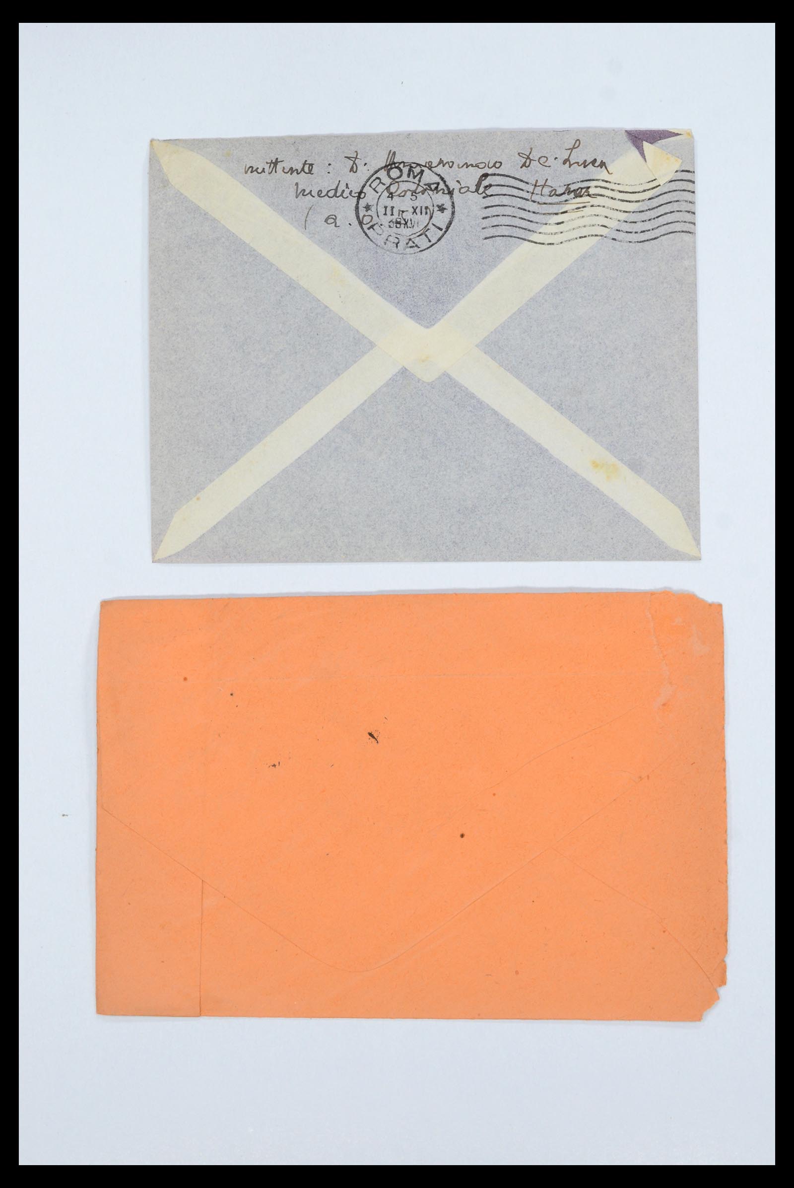 36896 038 - Postzegelverzameling 36896 Italië en koloniën brieven 1891-1955.