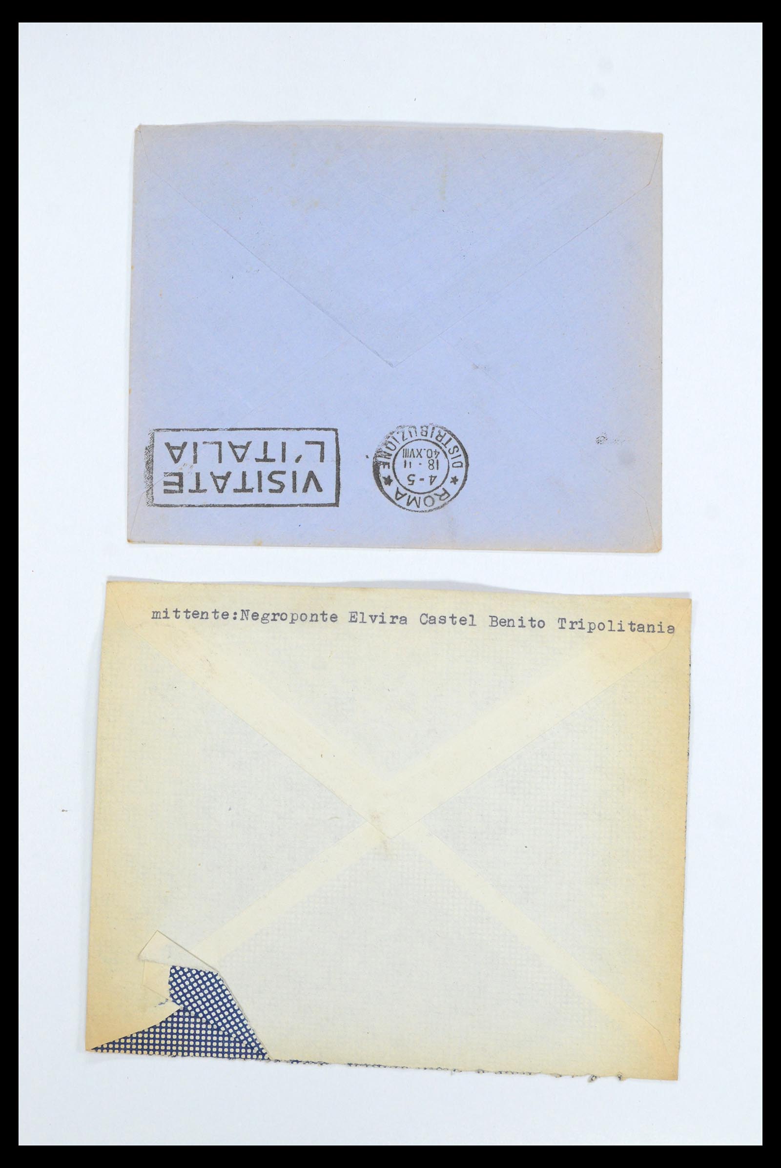 36896 040 - Postzegelverzameling 36896 Italië en koloniën brieven 1891-1955.