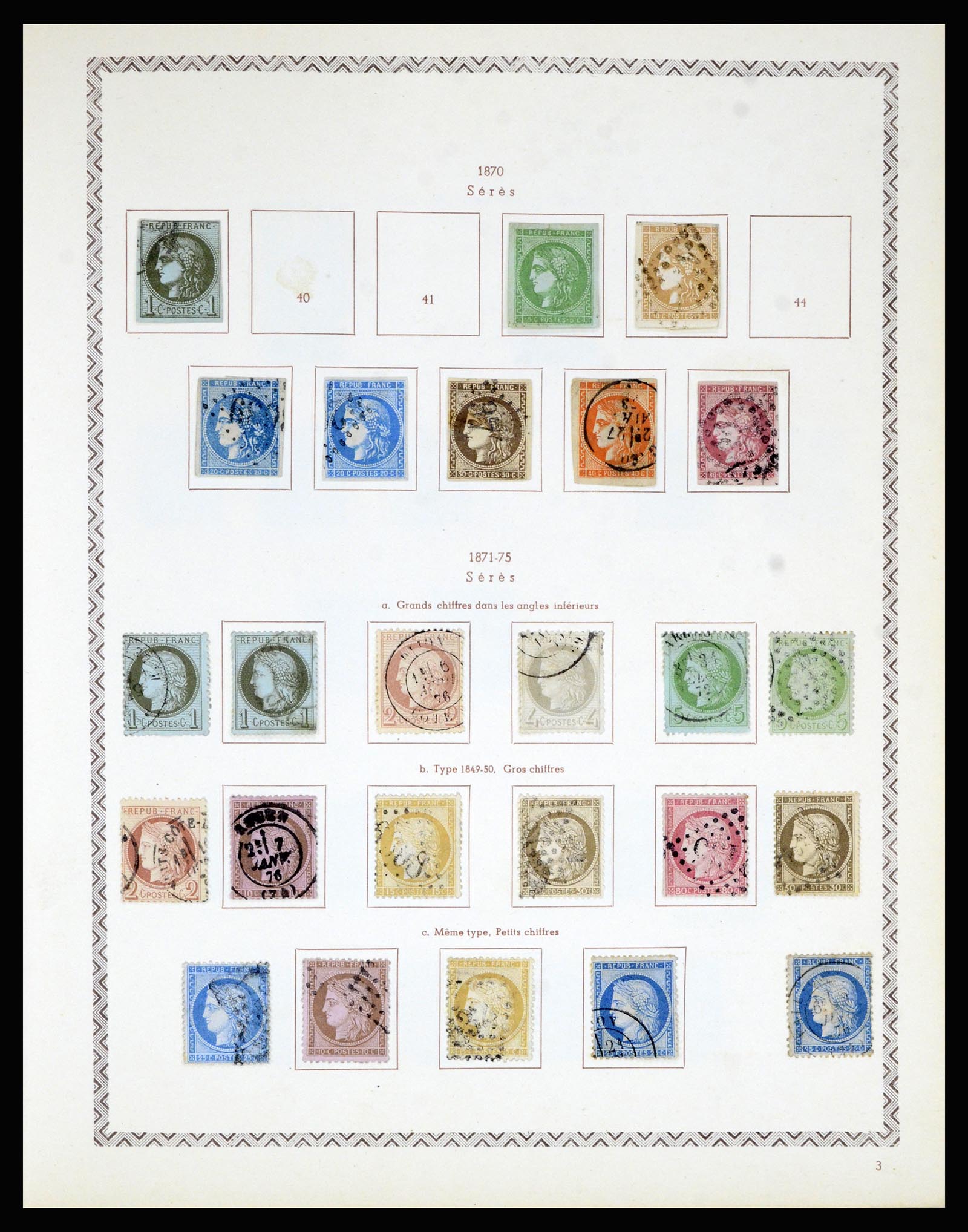 36898 003 - Postzegelverzameling 36898 Frankrijk 1849-1955.