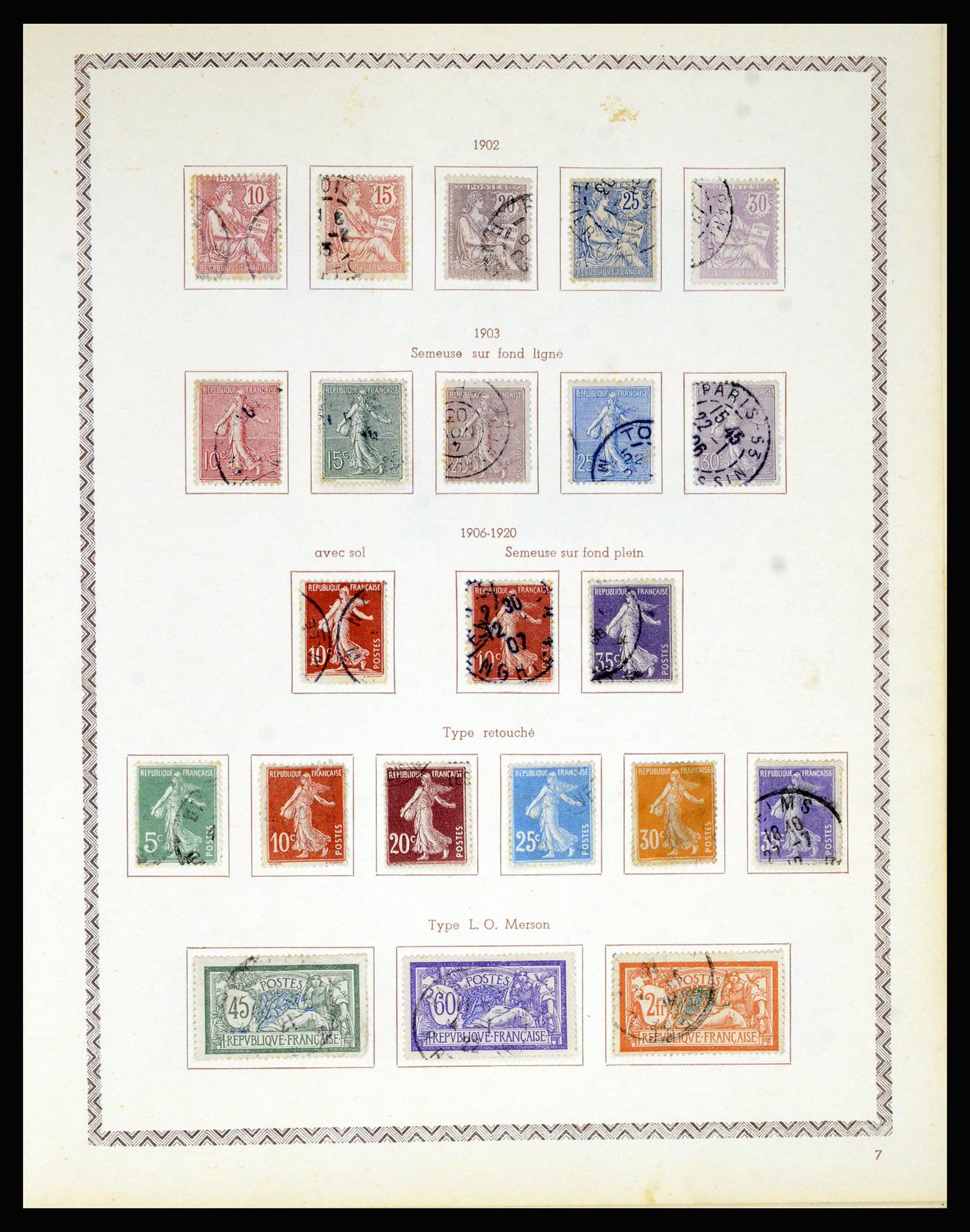 36898 010 - Postzegelverzameling 36898 Frankrijk 1849-1955.