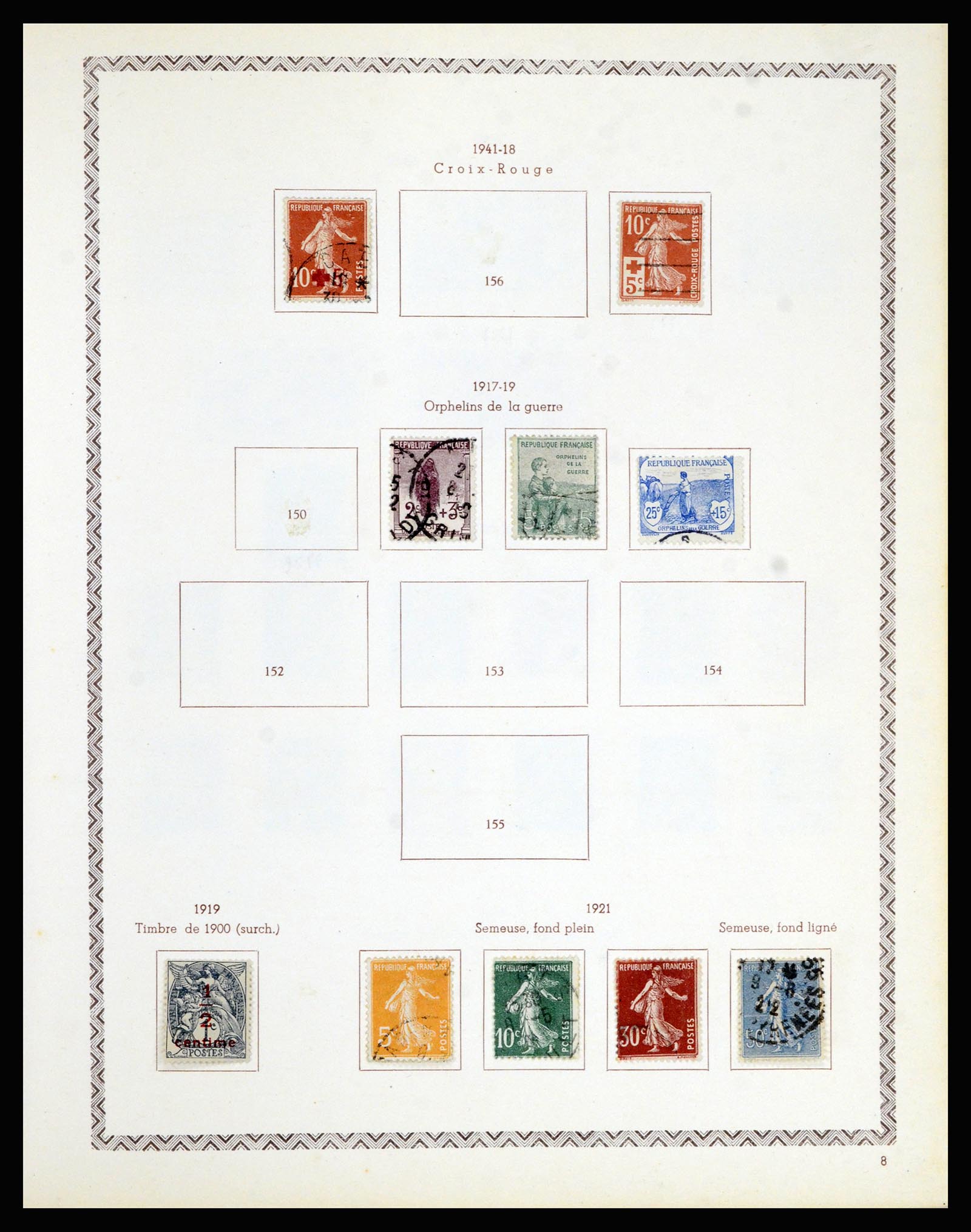 36898 011 - Postzegelverzameling 36898 Frankrijk 1849-1955.