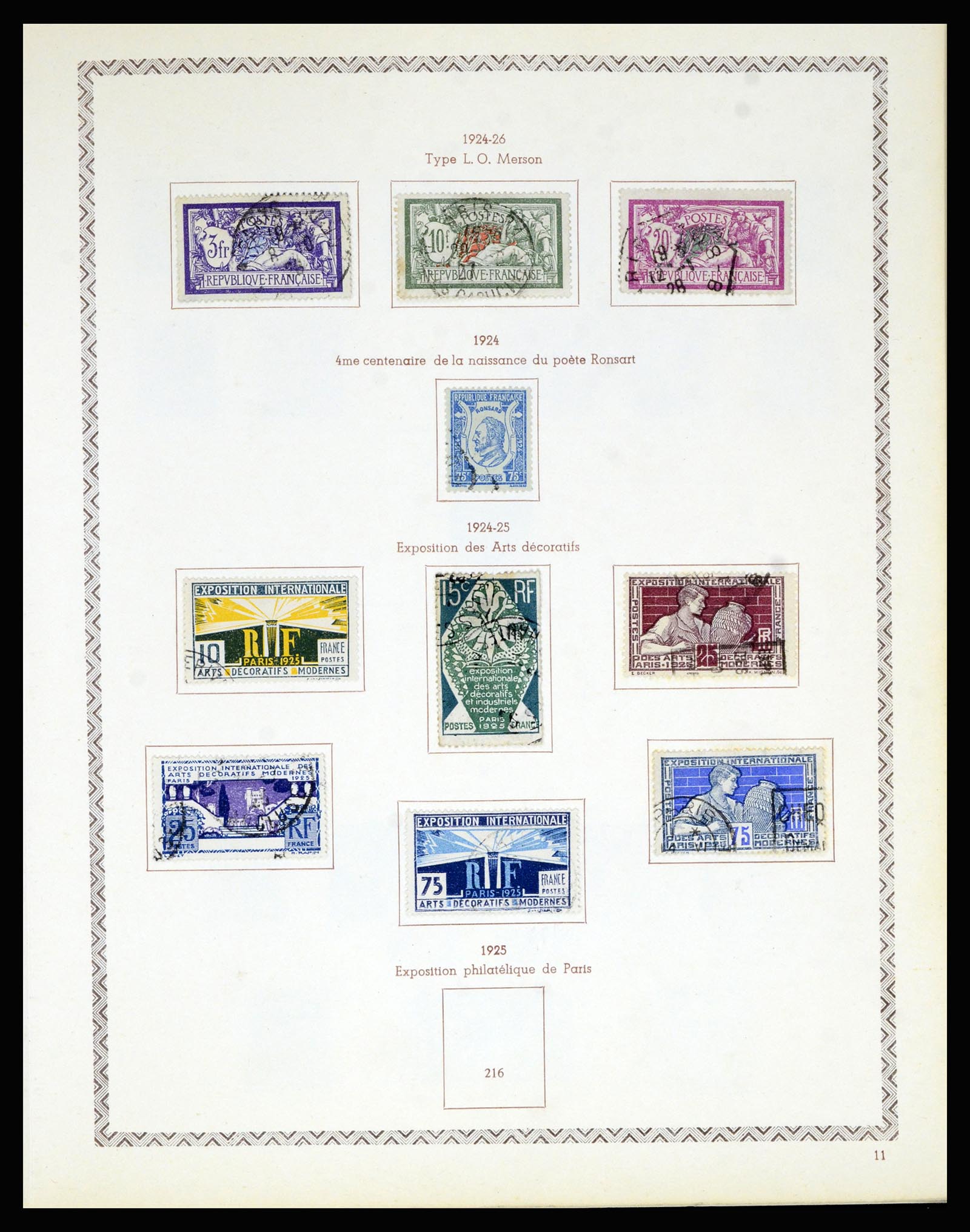 36898 015 - Postzegelverzameling 36898 Frankrijk 1849-1955.