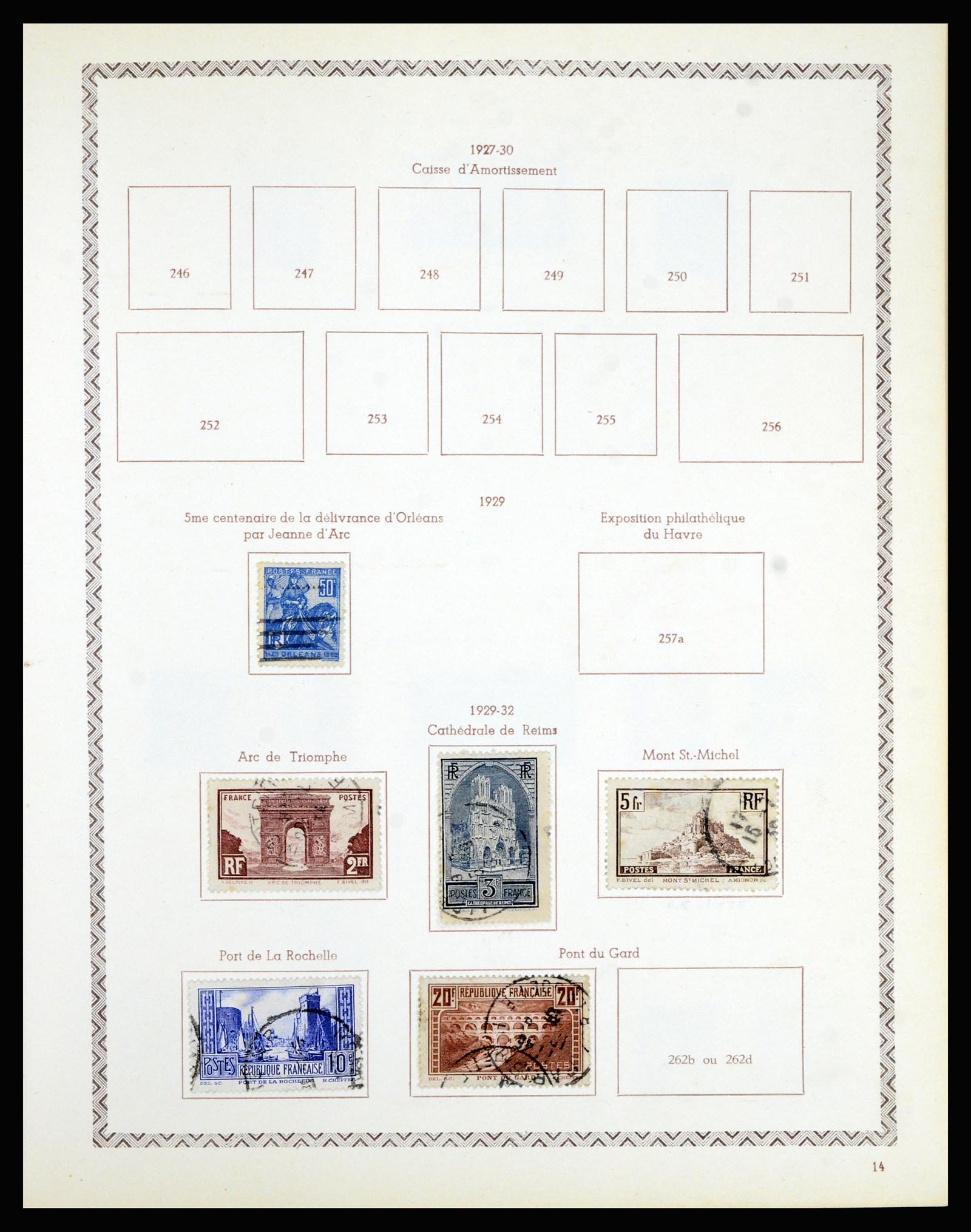 36898 019 - Postzegelverzameling 36898 Frankrijk 1849-1955.