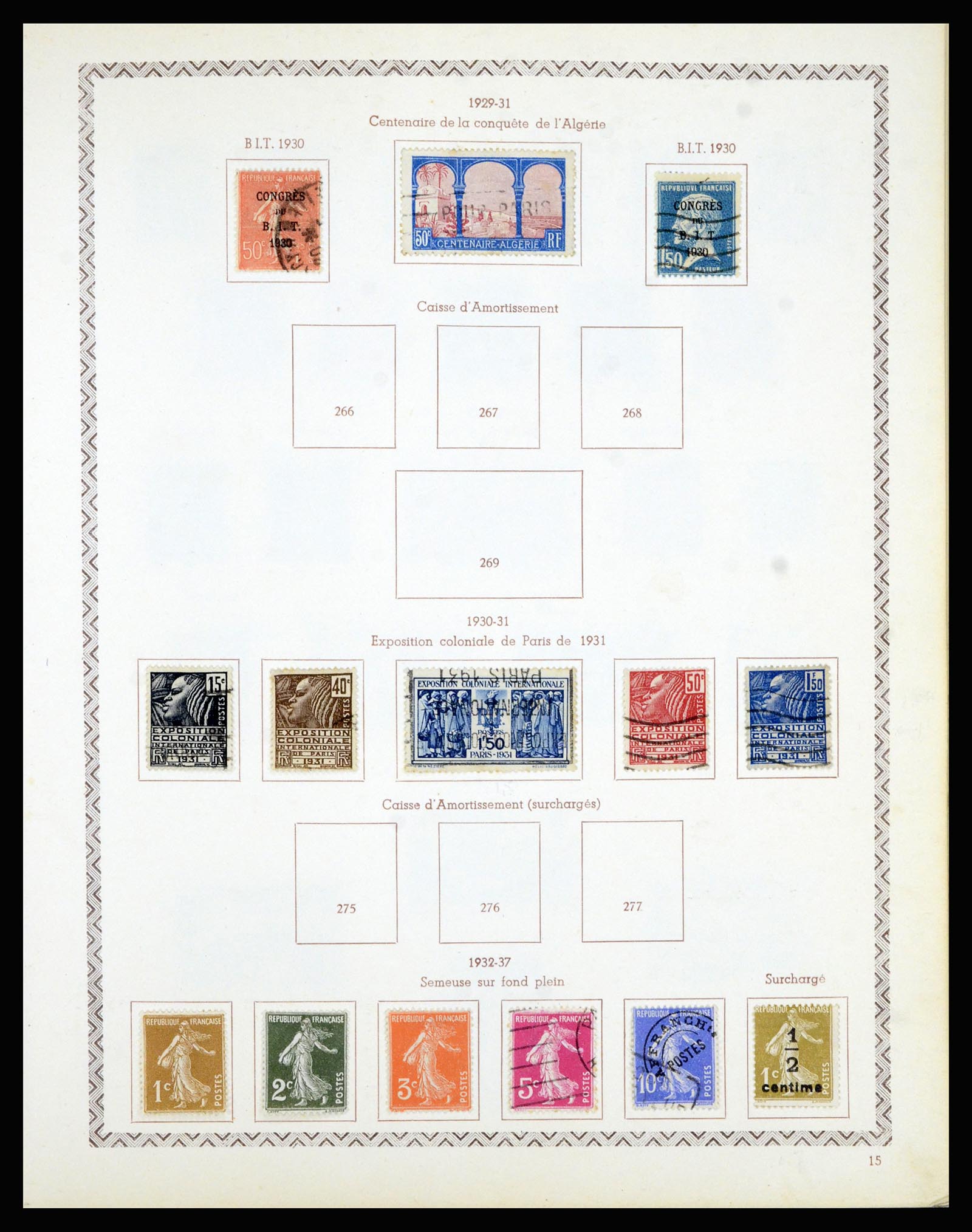36898 021 - Postzegelverzameling 36898 Frankrijk 1849-1955.