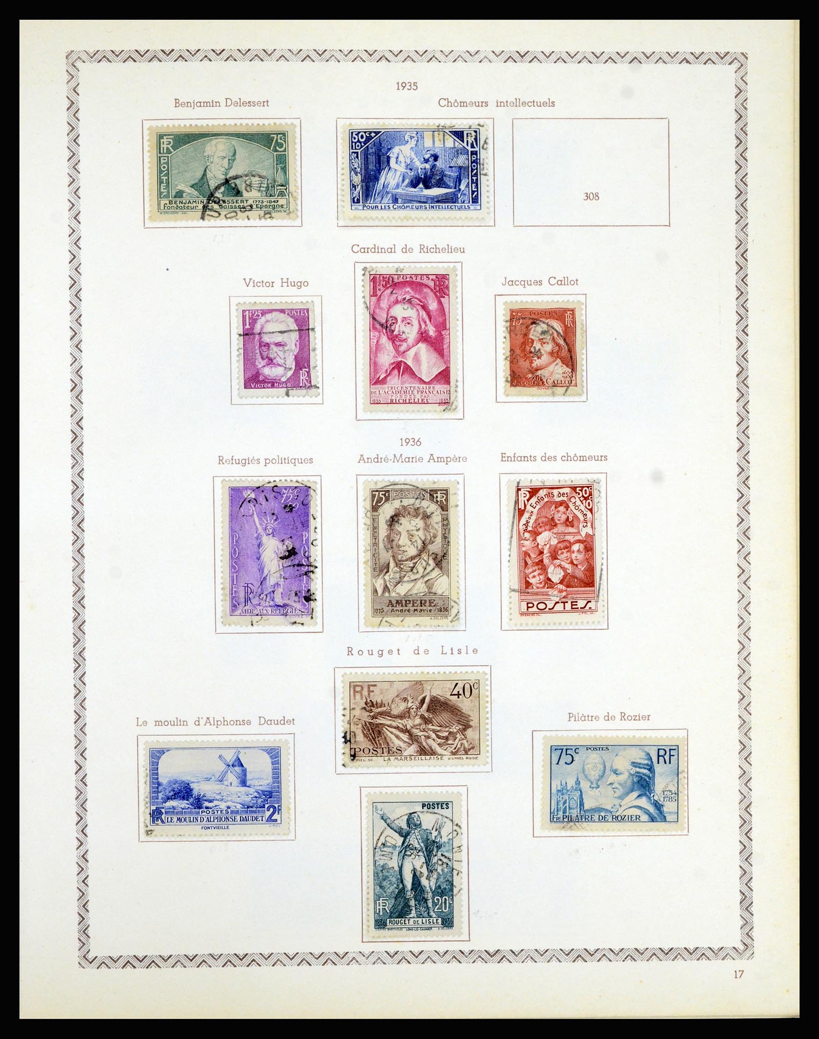 36898 023 - Postzegelverzameling 36898 Frankrijk 1849-1955.