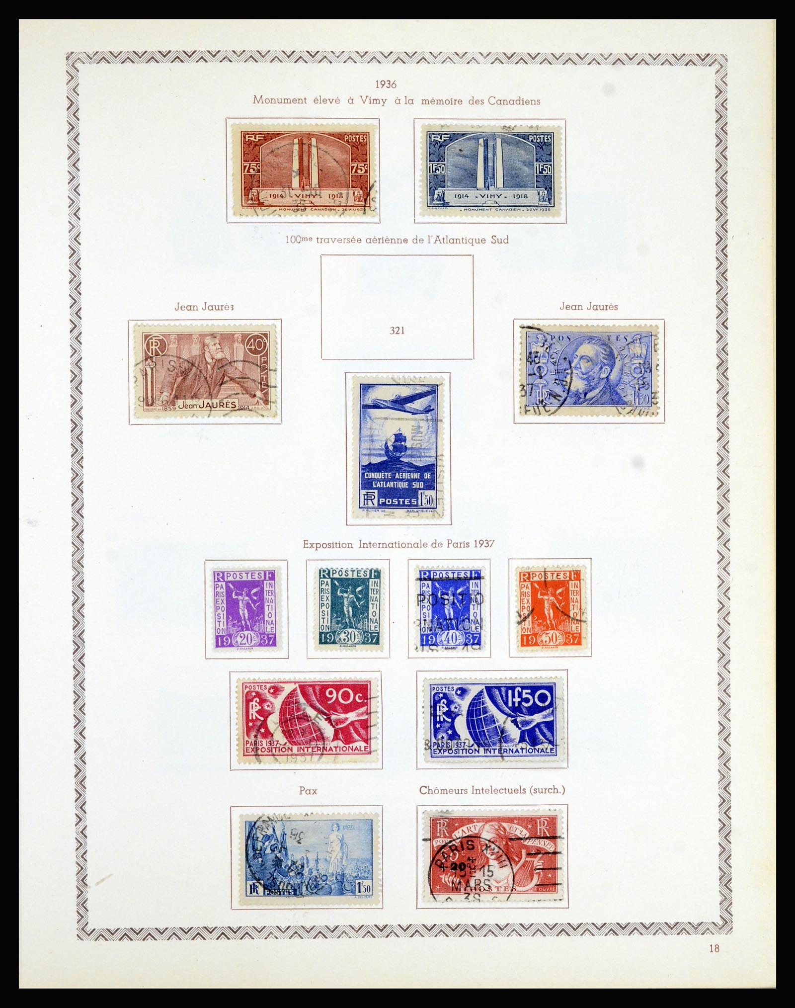 36898 024 - Postzegelverzameling 36898 Frankrijk 1849-1955.