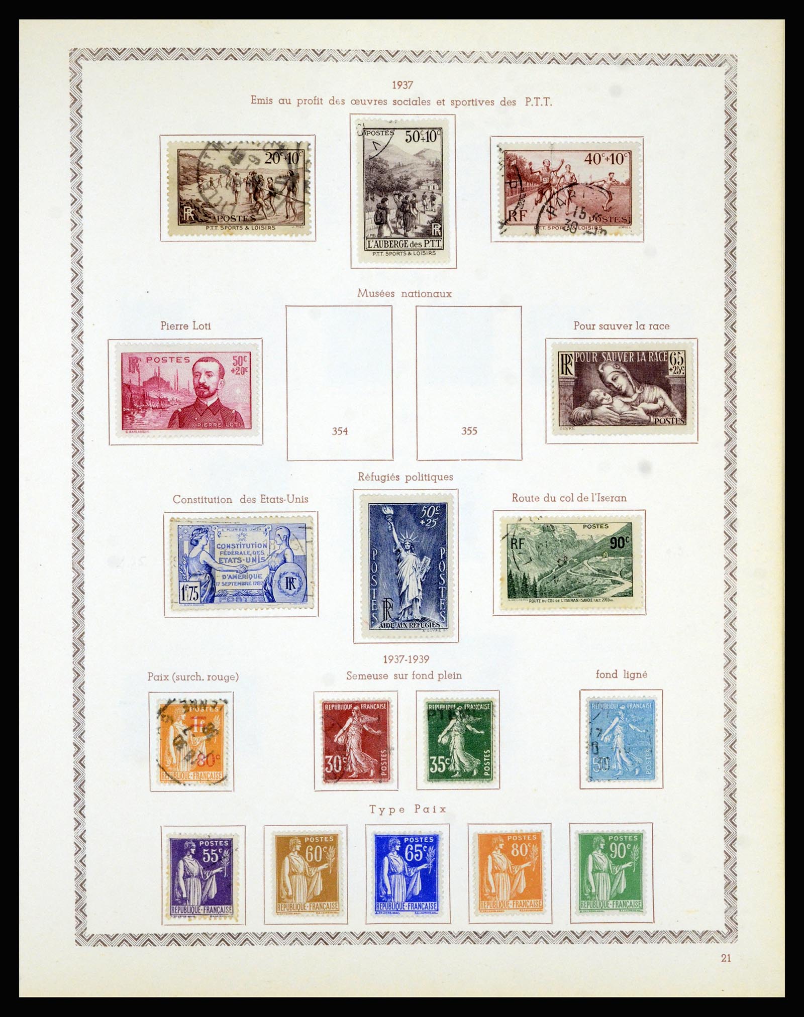 36898 027 - Postzegelverzameling 36898 Frankrijk 1849-1955.