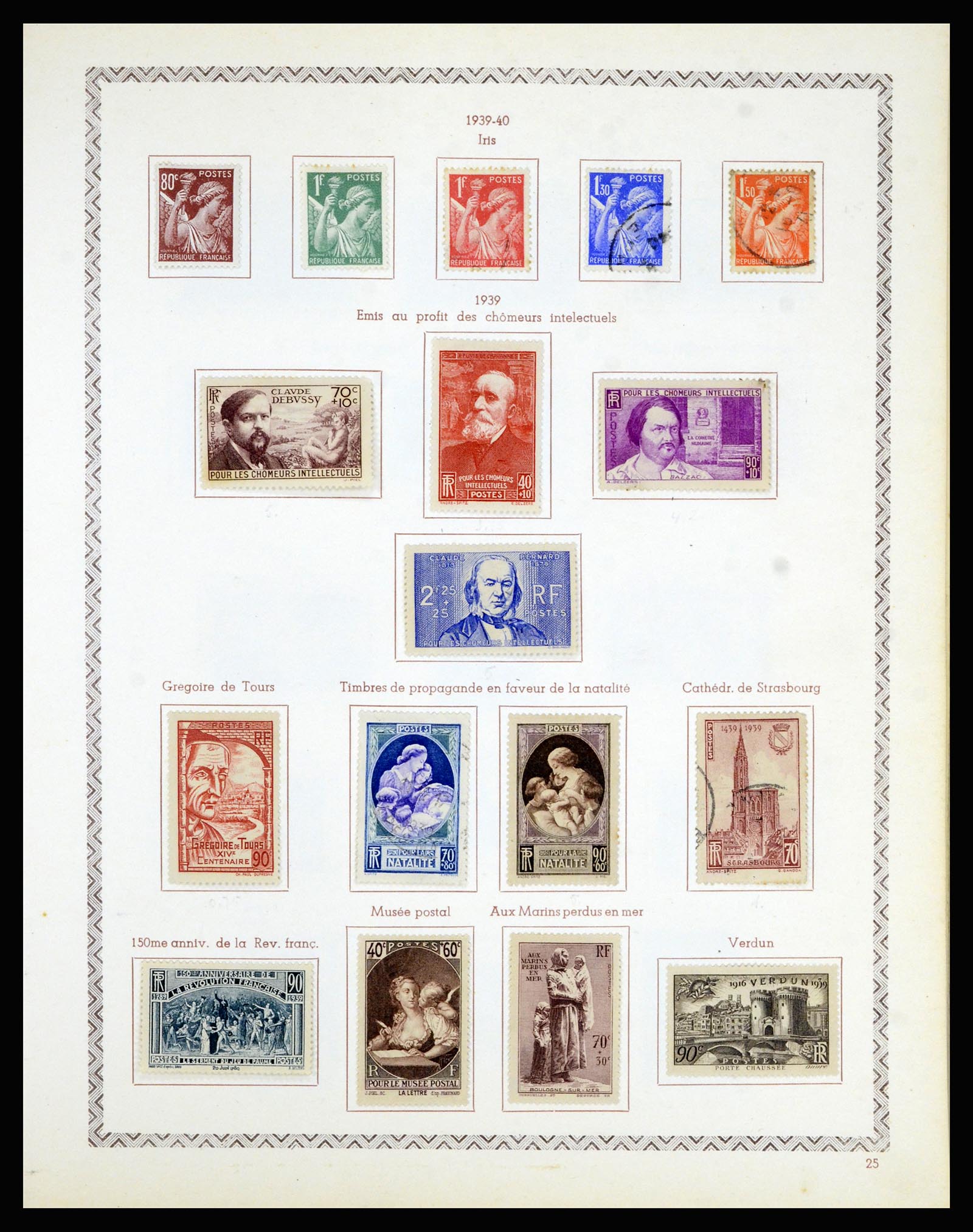 36898 032 - Postzegelverzameling 36898 Frankrijk 1849-1955.