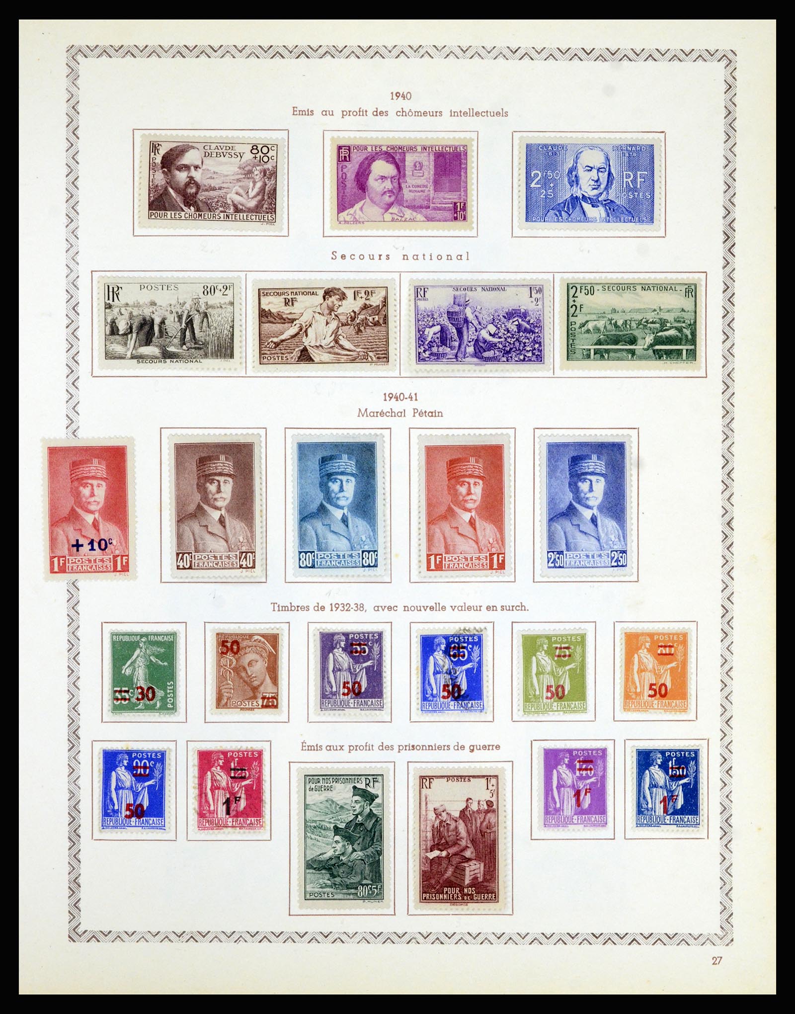 36898 034 - Postzegelverzameling 36898 Frankrijk 1849-1955.